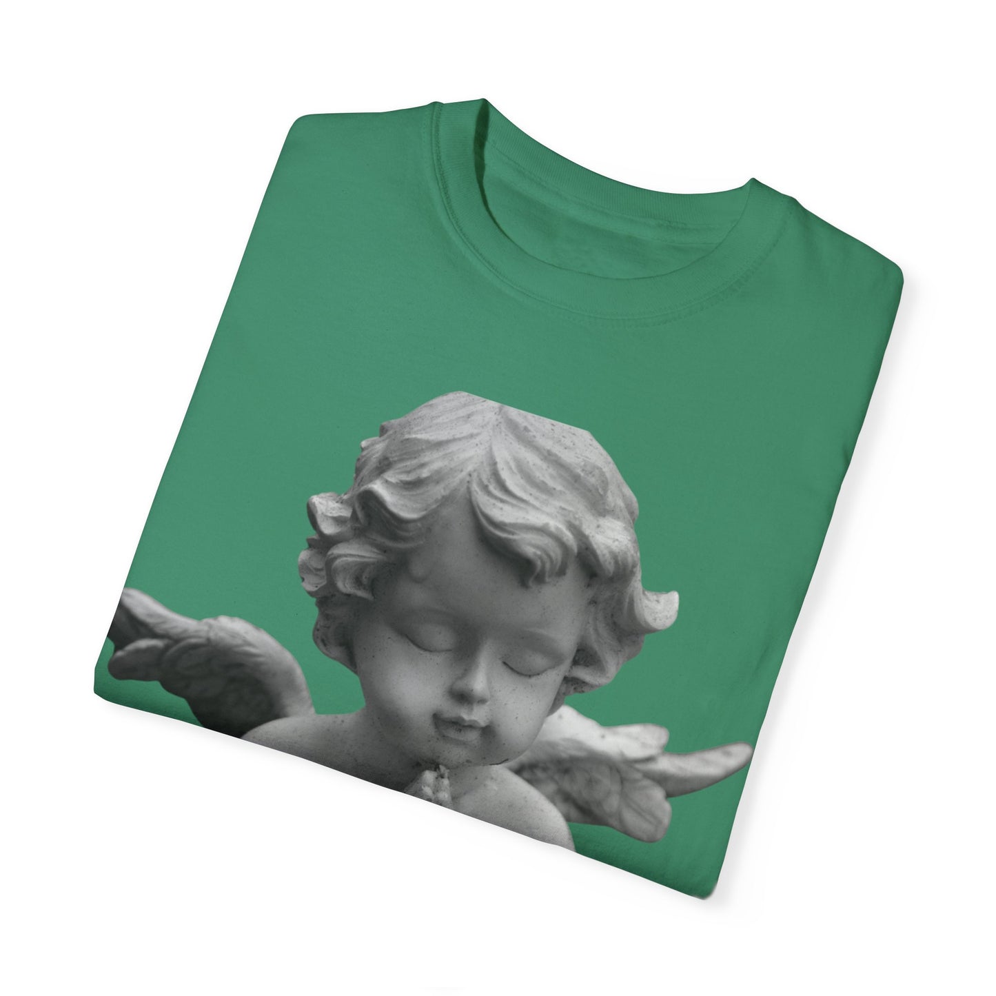 Heavenly White Men & Women T-Shirt – "G.O.E Angel" (God Over Everything) Faith-Inspired Tee