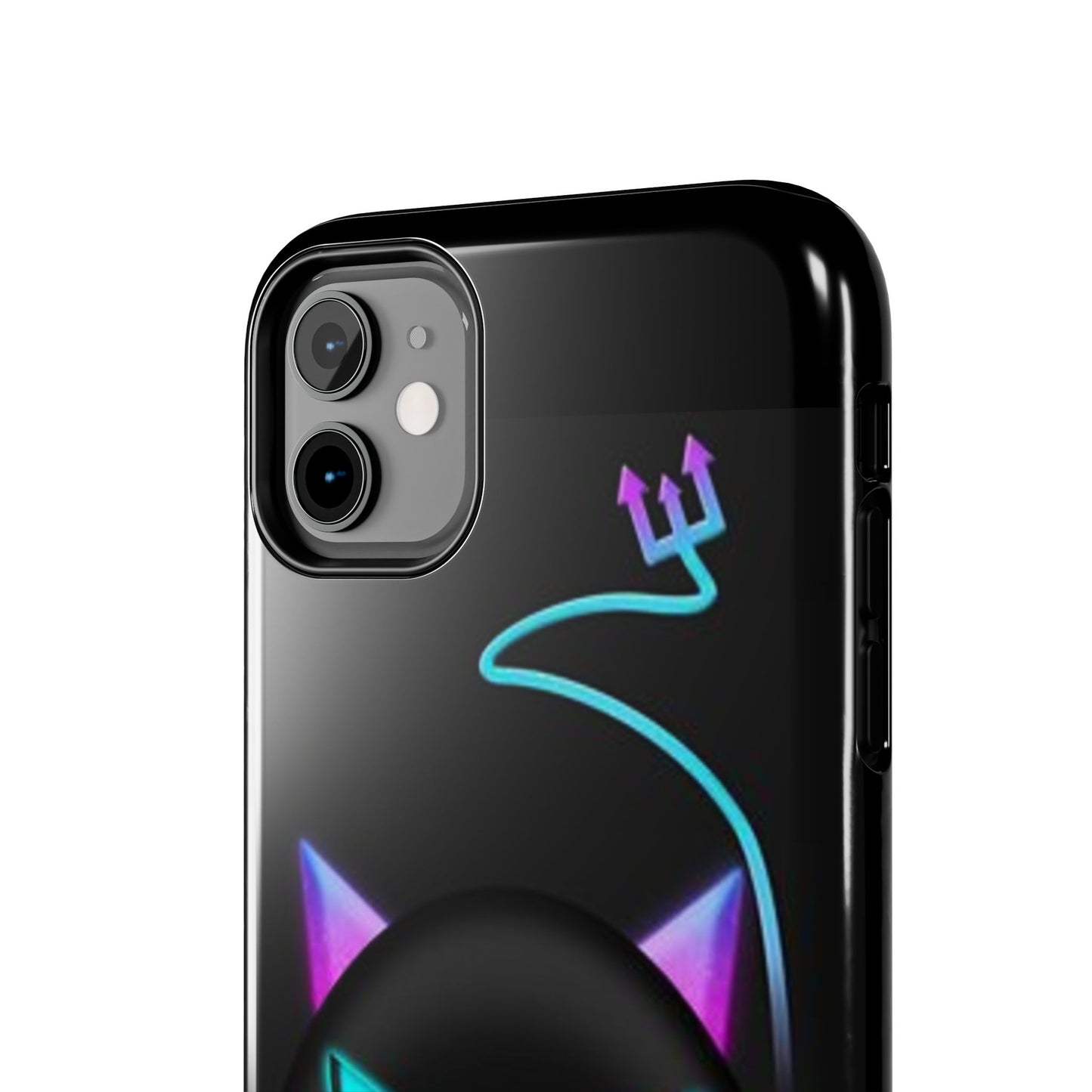 Demonic Cat Tough Phone Case - Cute & Edgy Phone Protection for Cat Lovers