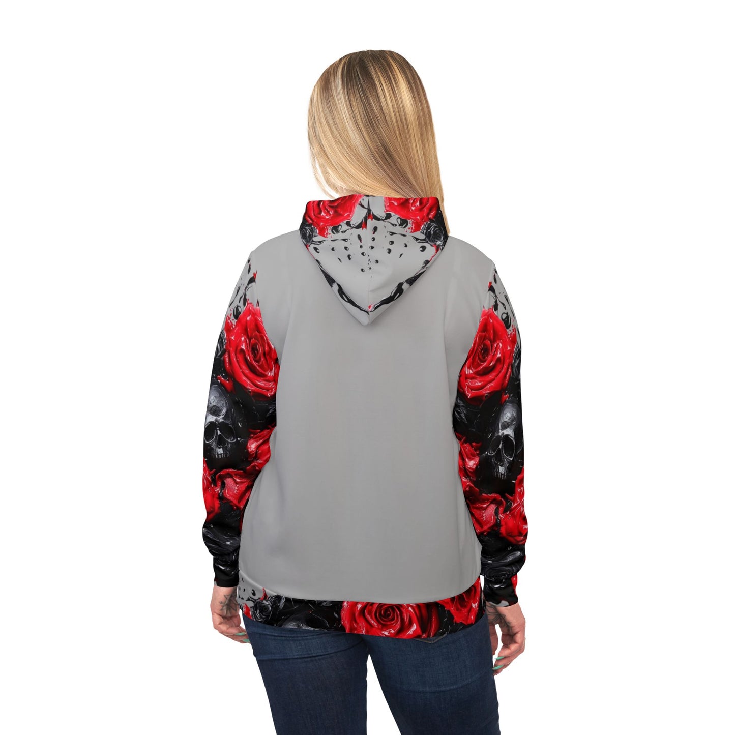 "Gothic Skull & Roses Hoodie – Edgy Floral Streetwear for Men & Women | Dark Aesthetic Pullover with Grunge & Punk Vibes"