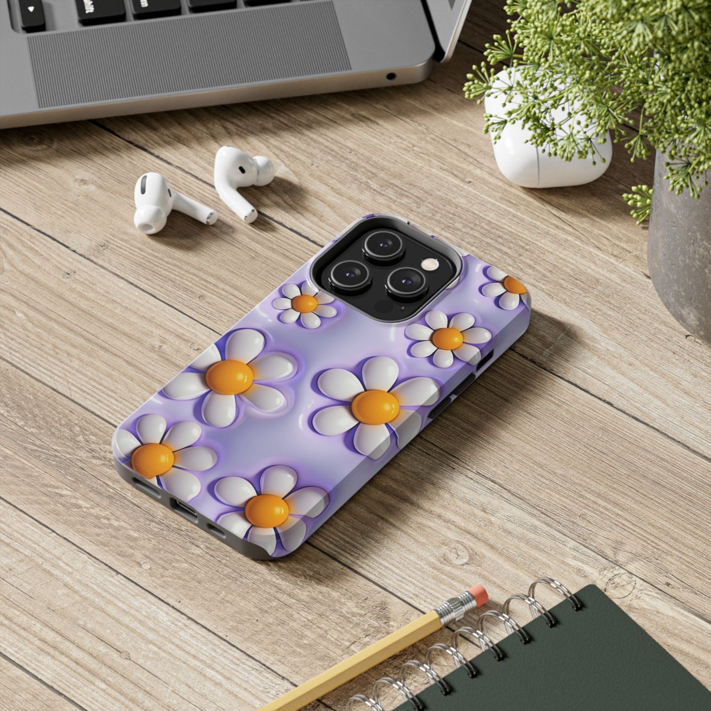 πΌ Floral Tough Phone Case β Vibrant Daisy Spring Design, for iPhones & Androids