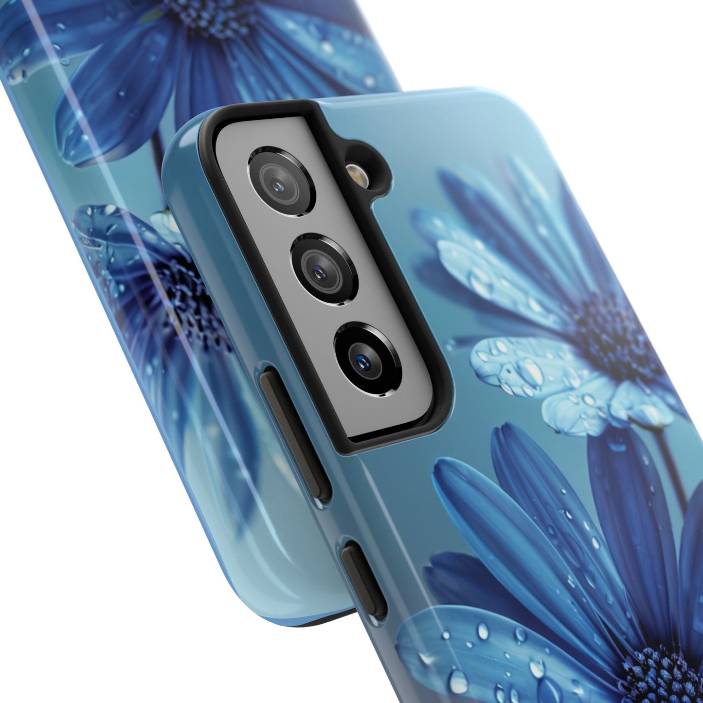 Blue Floral Tough Phone Case - Durable & Stylish Protection