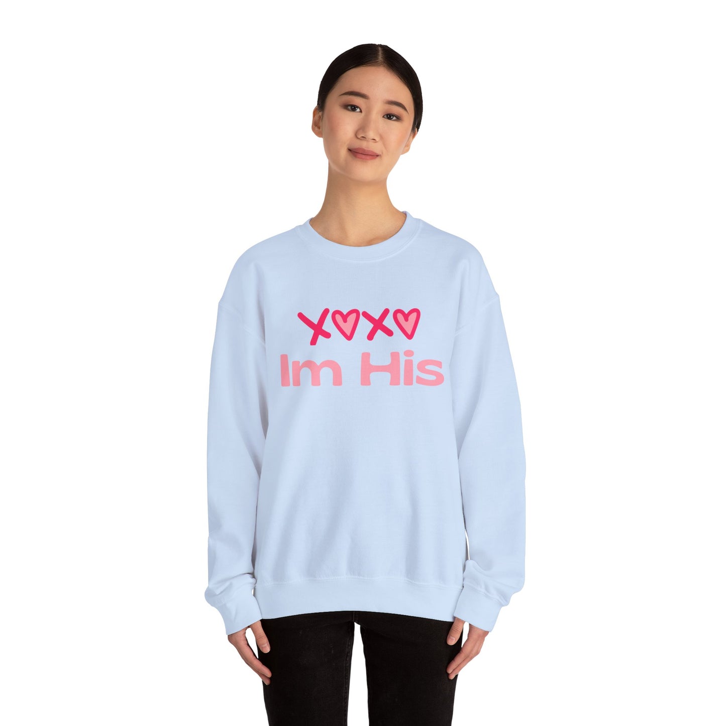 Cotton Blush XOXO Sweatshirt for Women – I’m His Romantic Everyday Lovewear