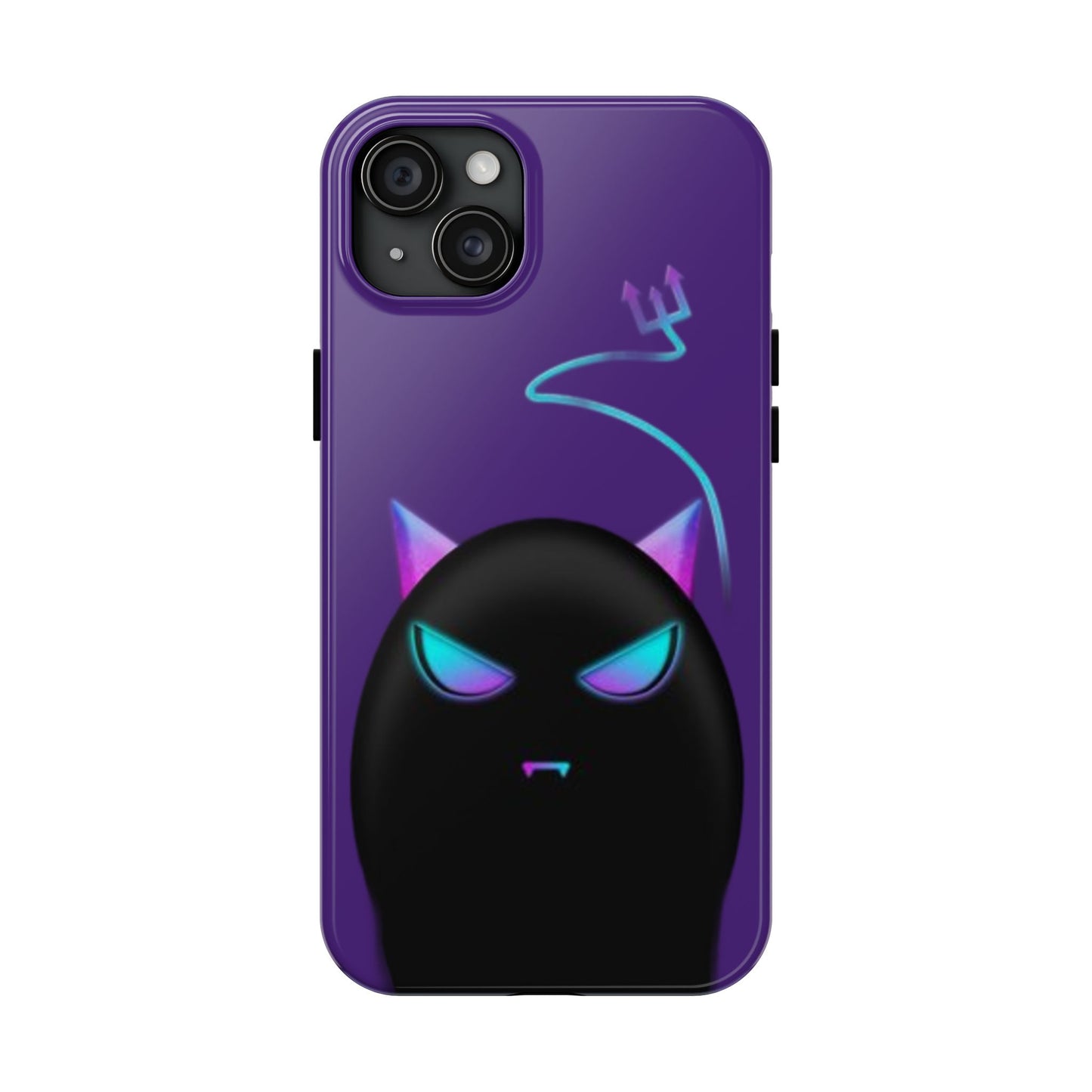 Demonic Cat Tough Phone Case - Cute & Edgy Phone Protection for Cat Lovers