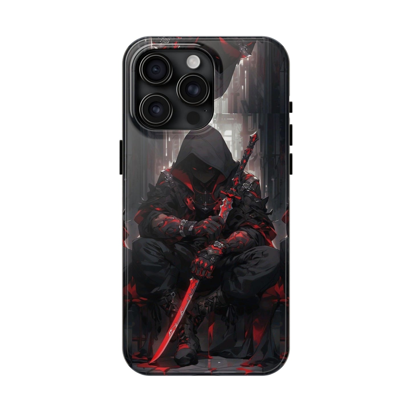 🖤 Tough Phone Case – Dark Warrior Design for Gamers & Anime Fans – Durable Protection & Unique Style for iPhone & Android