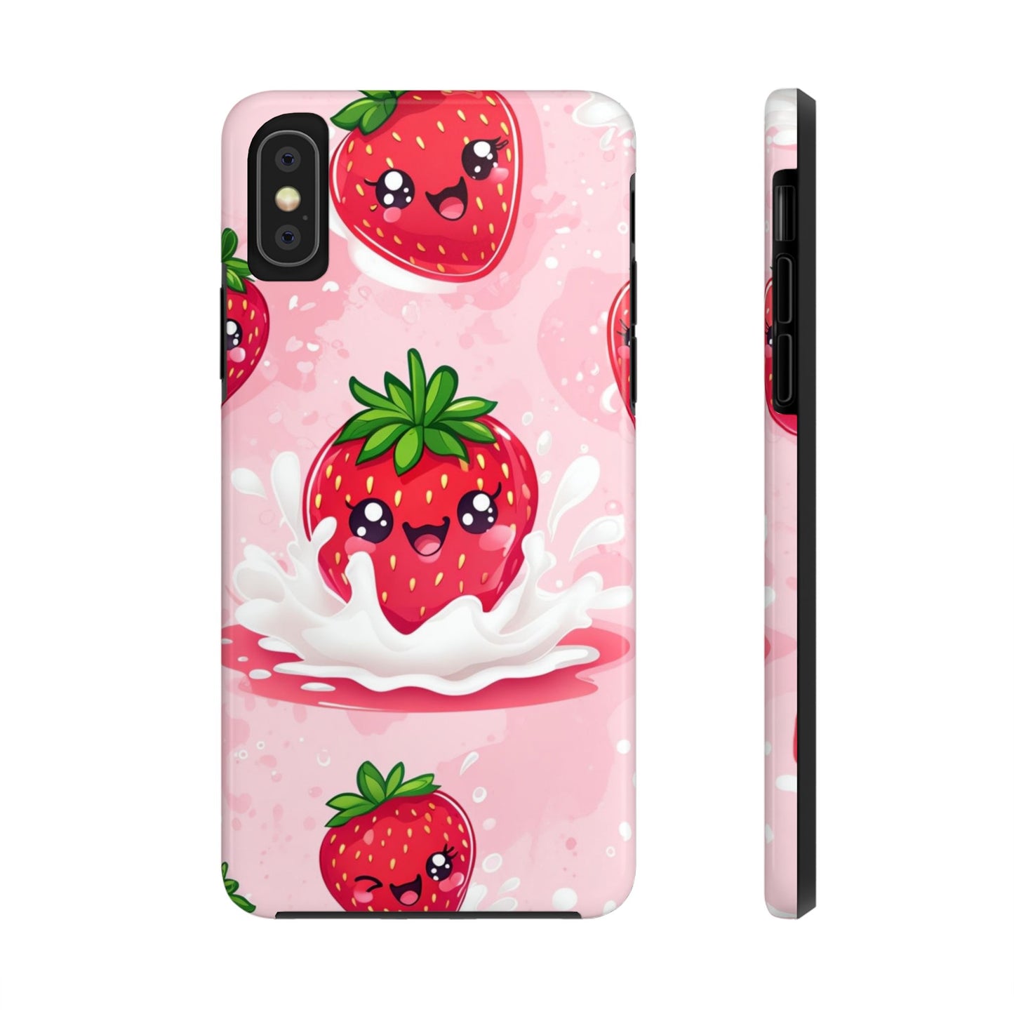 Kawaii Strawberry Tough Phone Case - Cute & Durable Protection