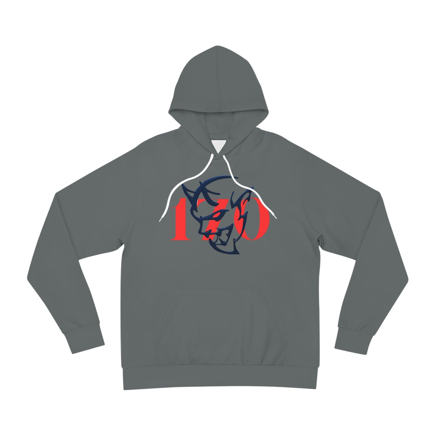 Carbon Grey Performance Hoodie – "Demon 170" Speed & Power Pullover with Drawstrings & Kangaroo Pocket