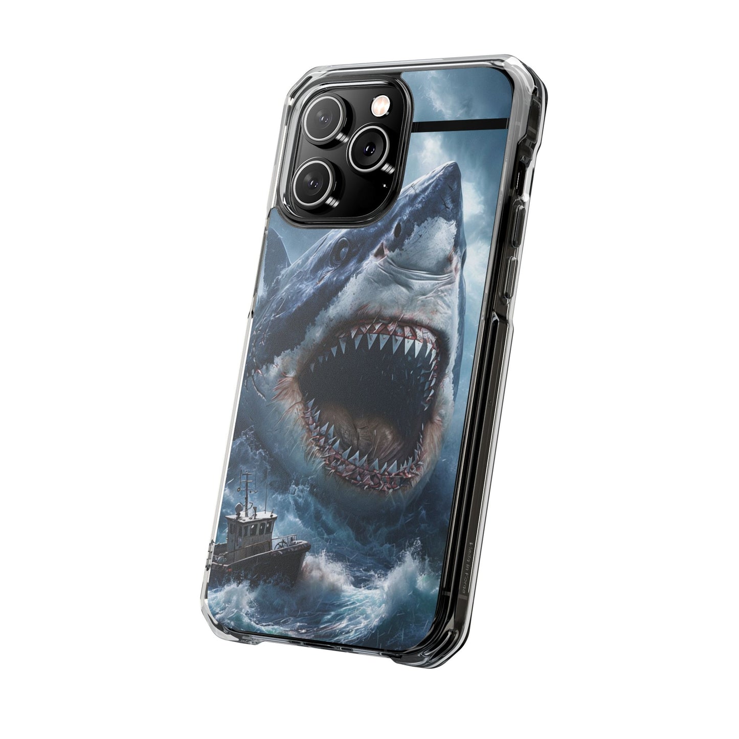 Shark Attack Magnetic Clear Impact Case – Ocean Adventure Phone Cover