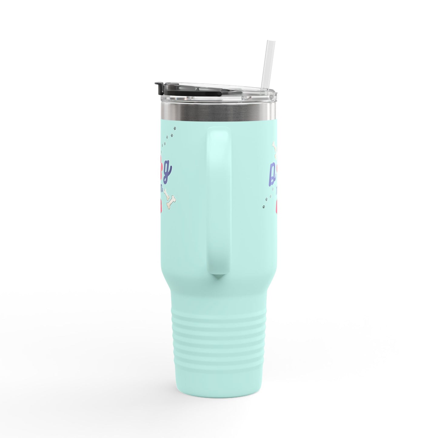 🐶 Dog Mom Insulated Travel Mug – 40oz Stainless Steel Coffee Cup for Pet Lovers