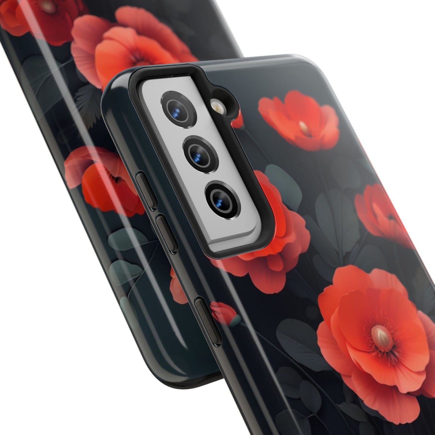 Vibrant Floral Tough Phone Case - Durable Protection with Gorgeous Red Poppies for iPhones & Androids πΊπ±