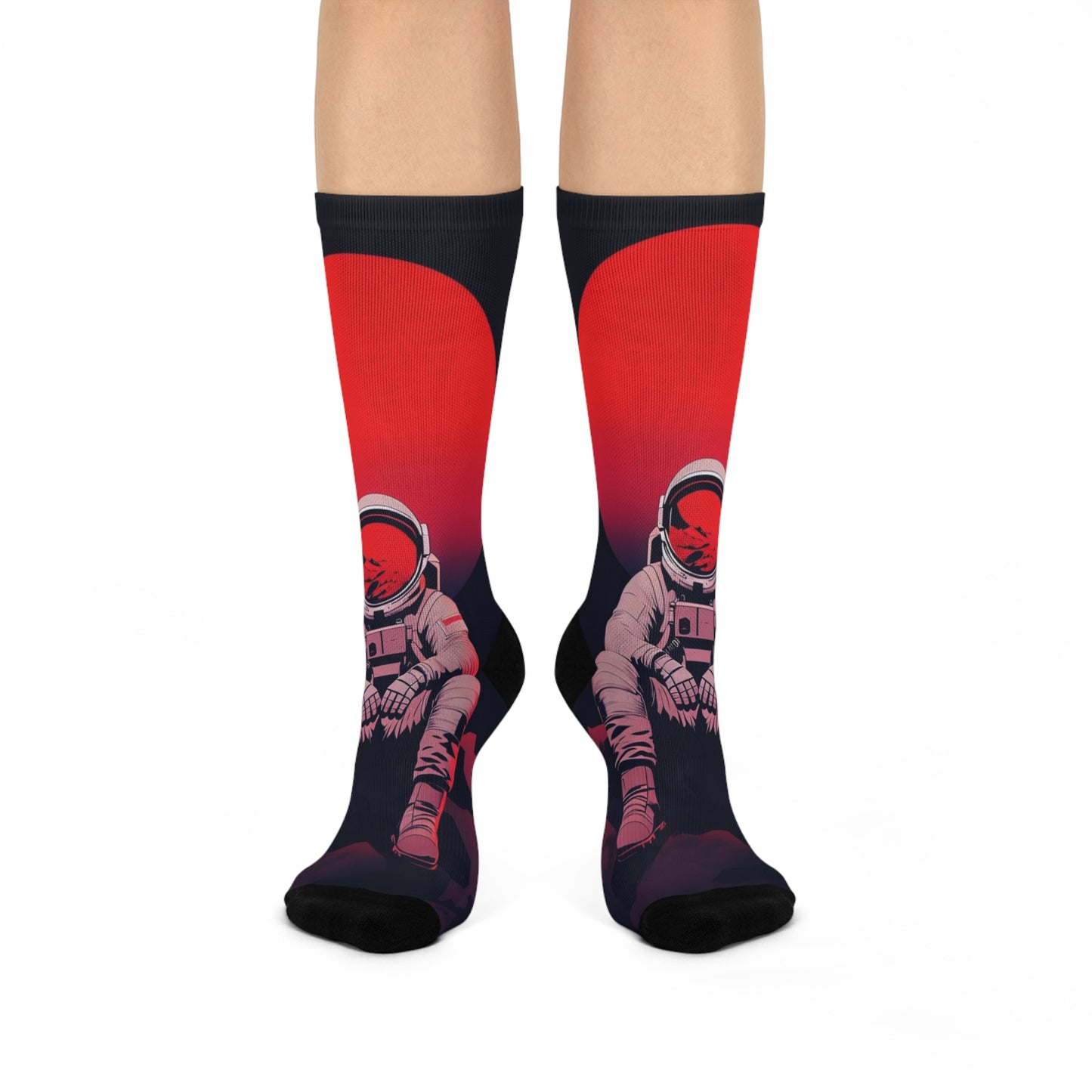 Astronaut Cushioned Crew Socks | Space-Themed Socks for Comfort & Style