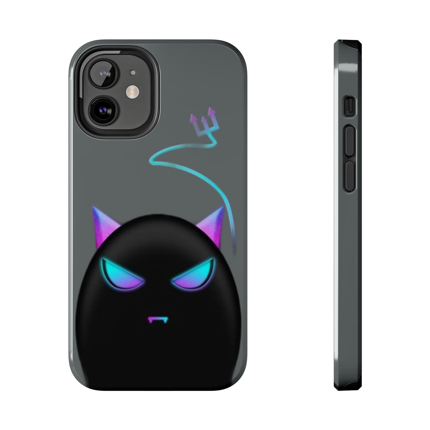 Demonic Cat Tough Phone Case - Cute & Edgy Phone Protection for Cat Lovers