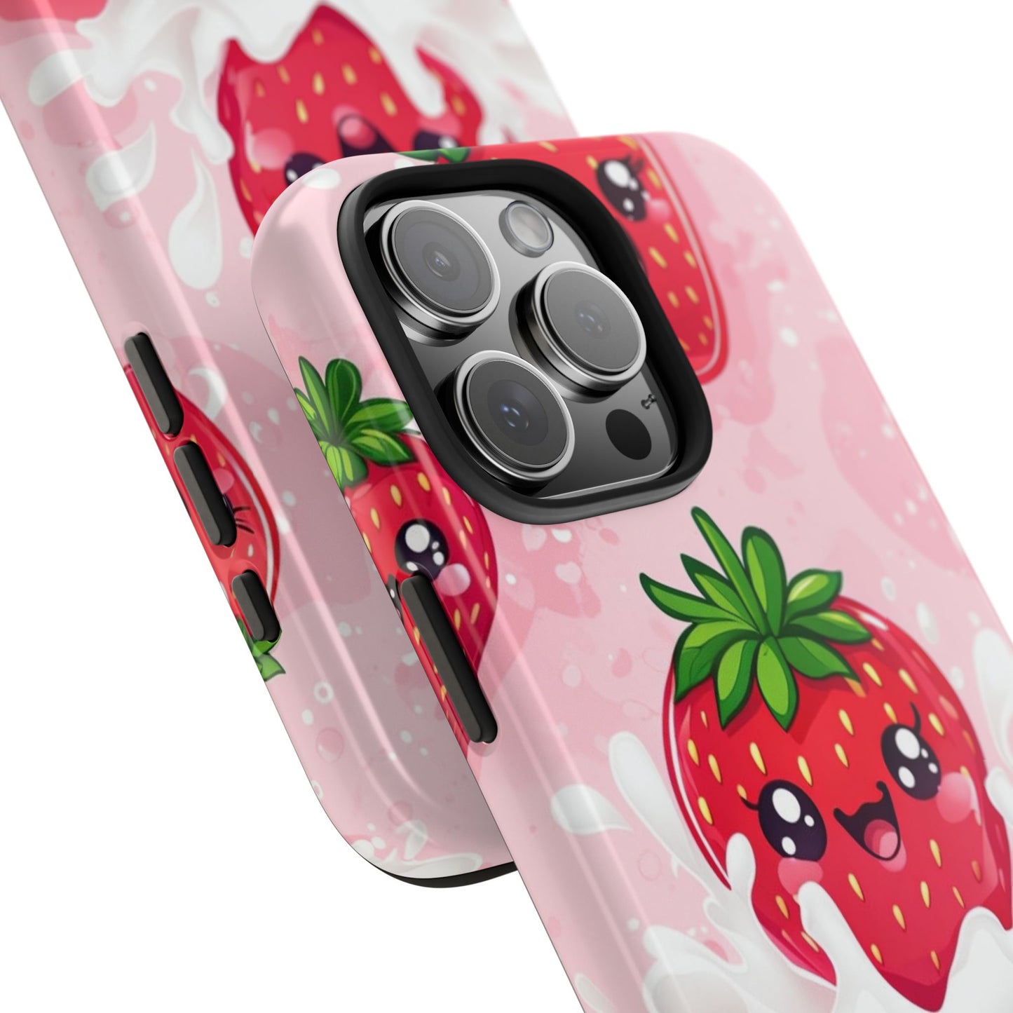 Kawaii Strawberry Tough Phone Case - Cute & Durable Protection