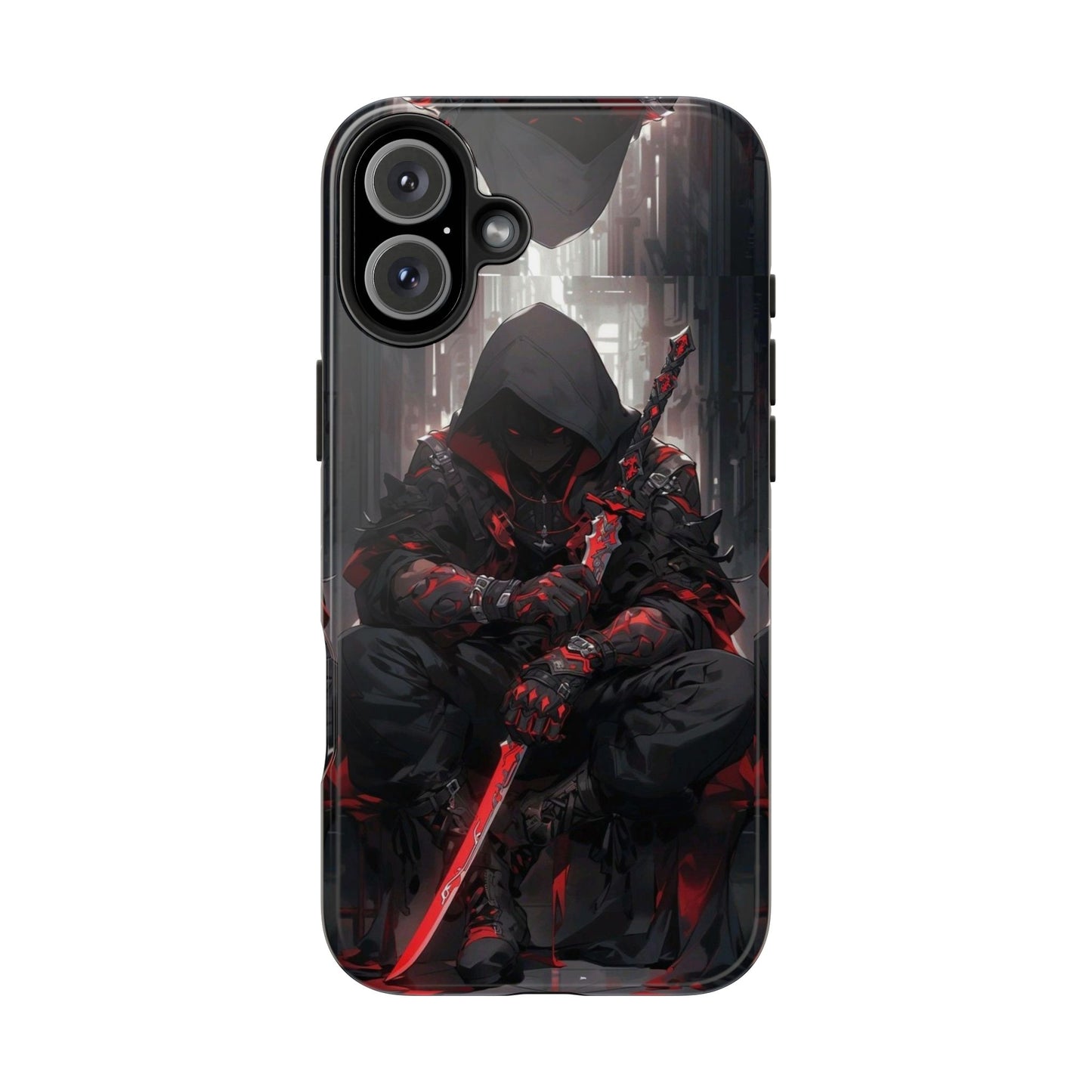 🖤 Tough Phone Case – Dark Warrior Design for Gamers & Anime Fans – Durable Protection & Unique Style for iPhone & Android