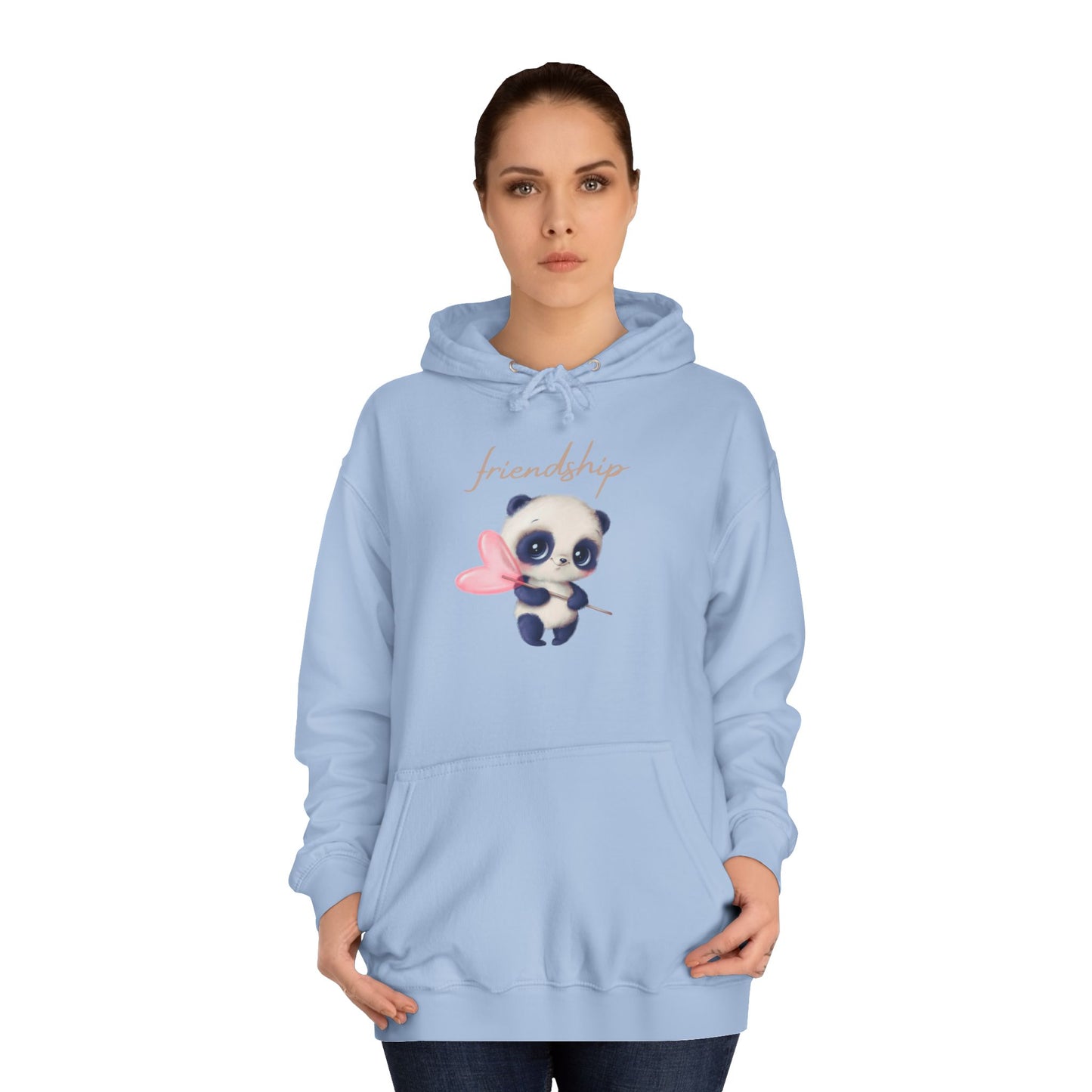 Soft Cloud Cute Sweater for Women – "Friendship Panda" Cozy Graphic Pullover