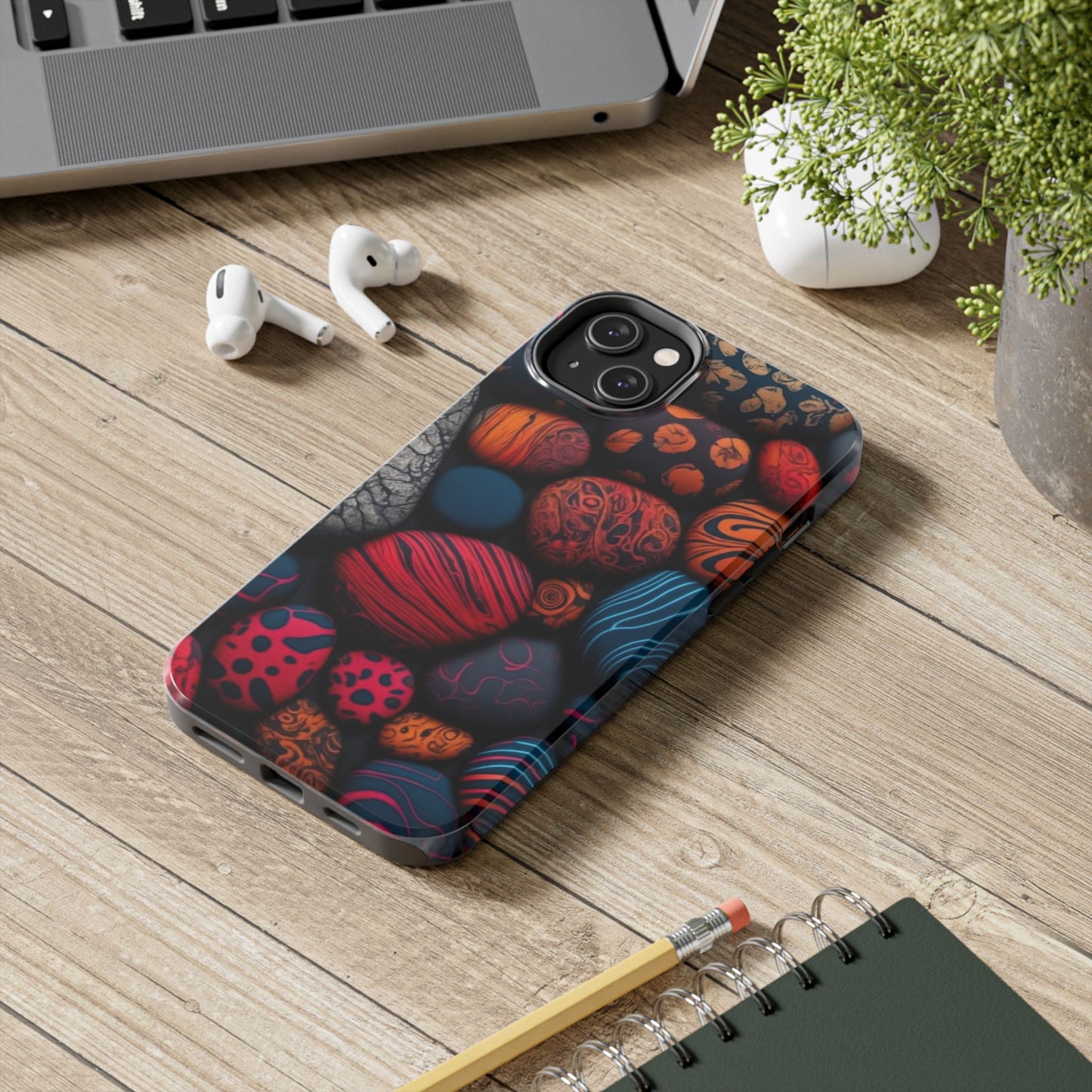 π₯ Vibrant Rock Pattern Tough Phone Case β Shockproof Protection for iPhones π±