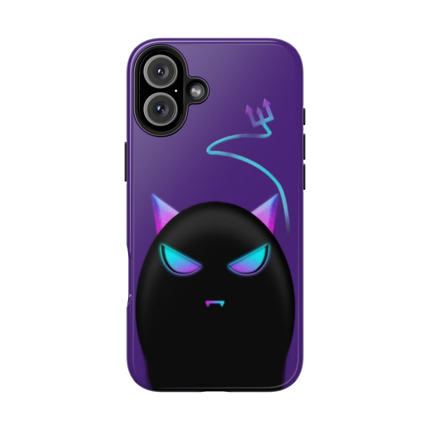 Demonic Cat Tough Phone Case - Cute & Edgy Phone Protection for Cat Lovers