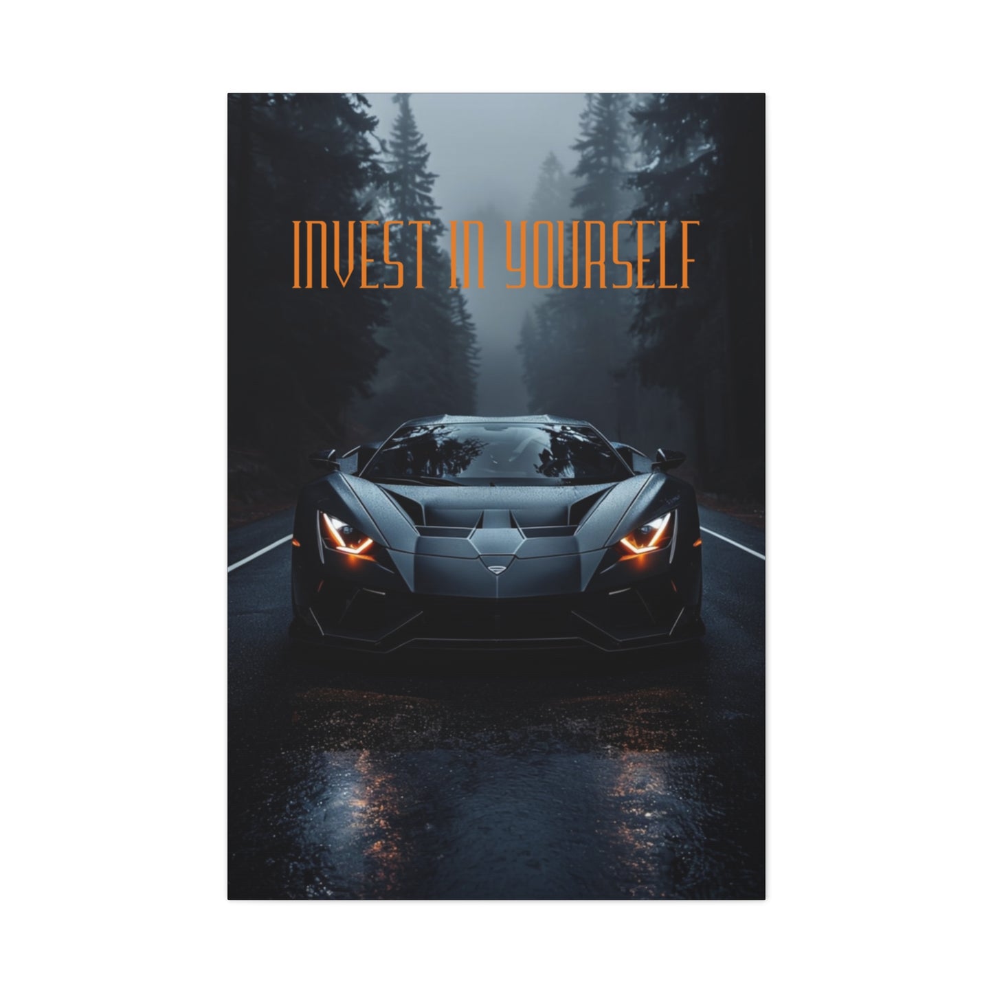 Motivational Canvas Gallery Wrap - 'Invest in Yourself' Wall Art