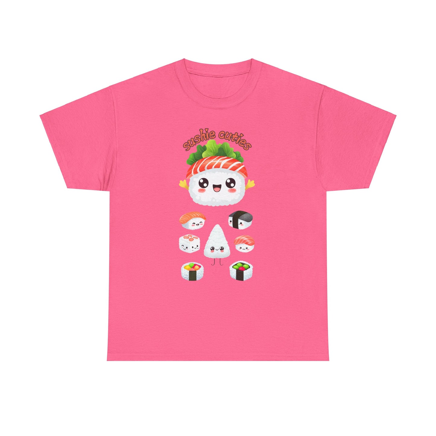 Sushi Cuties Unisex Heavy Cotton Tee - Cute Sushi Graphic Tee for Food Lovers