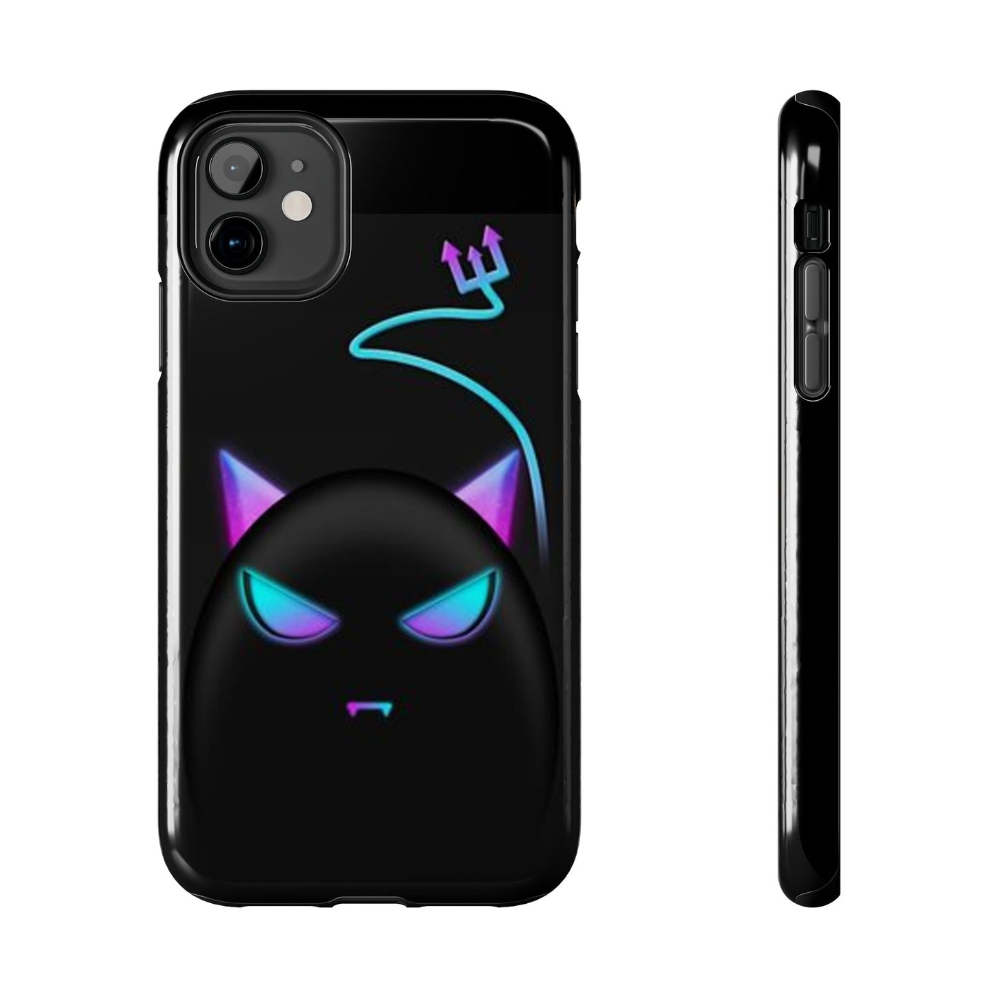 Demonic Cat Tough Phone Case - Cute & Edgy Phone Protection for Cat Lovers