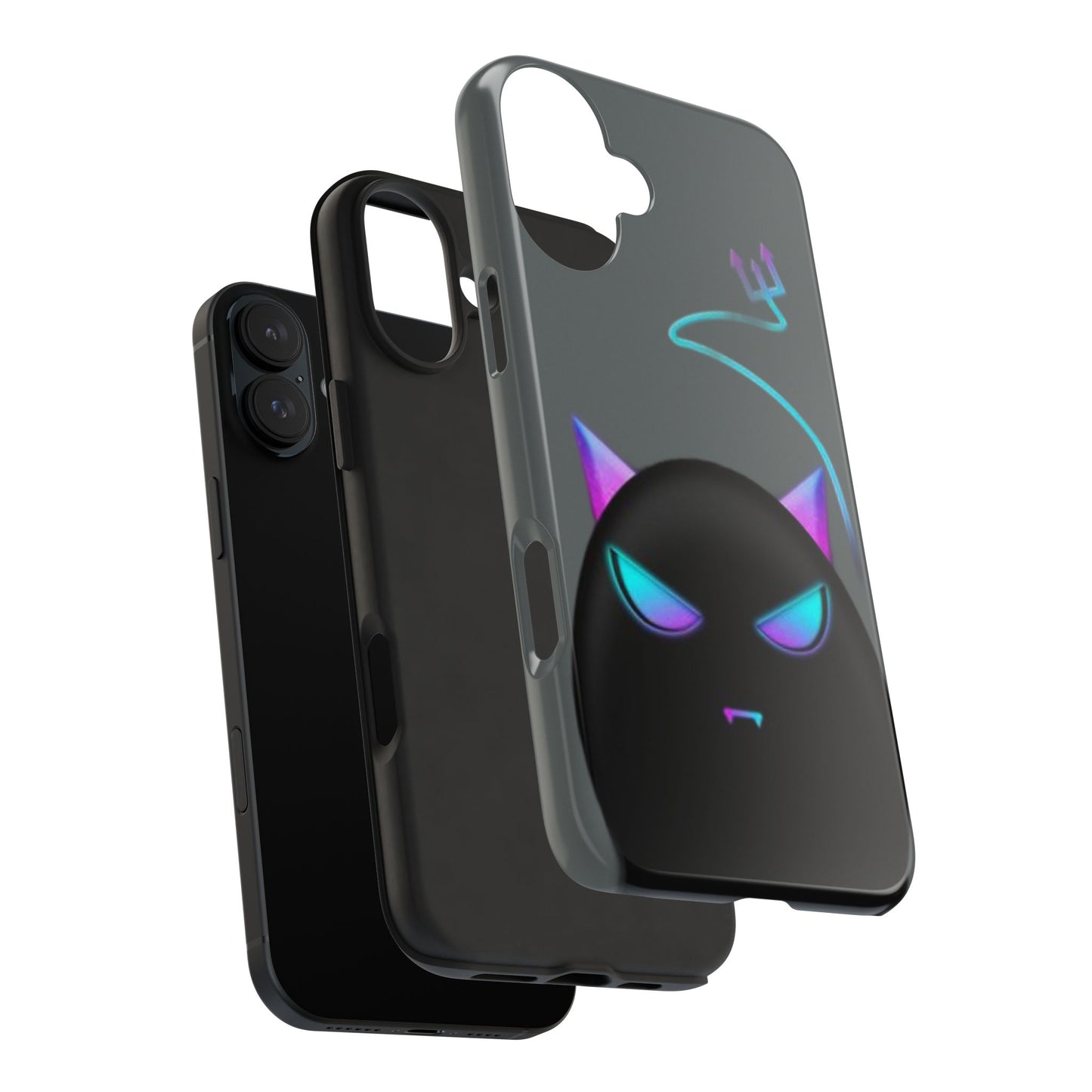 Demonic Cat Tough Phone Case - Cute & Edgy Phone Protection for Cat Lovers