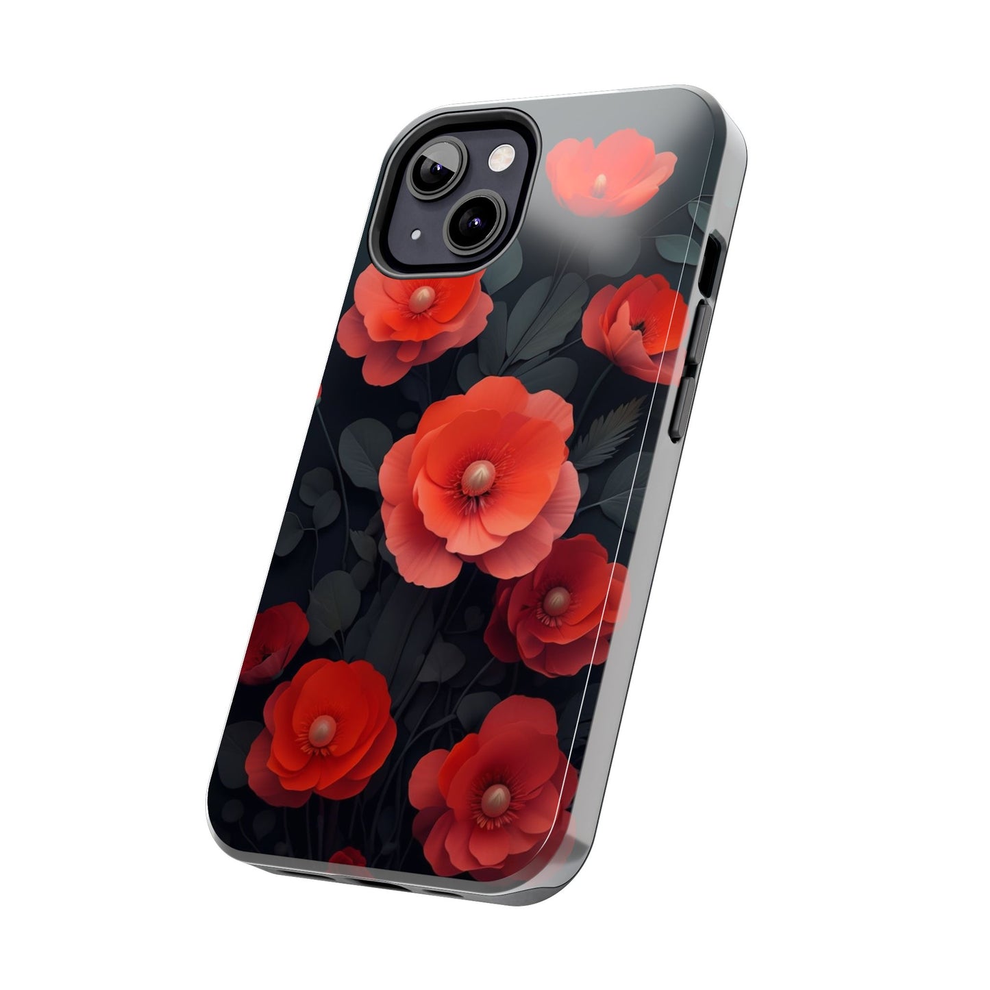 Vibrant Floral Tough Phone Case - Durable Protection with Gorgeous Red Poppies for iPhones & Androids πΊπ±
