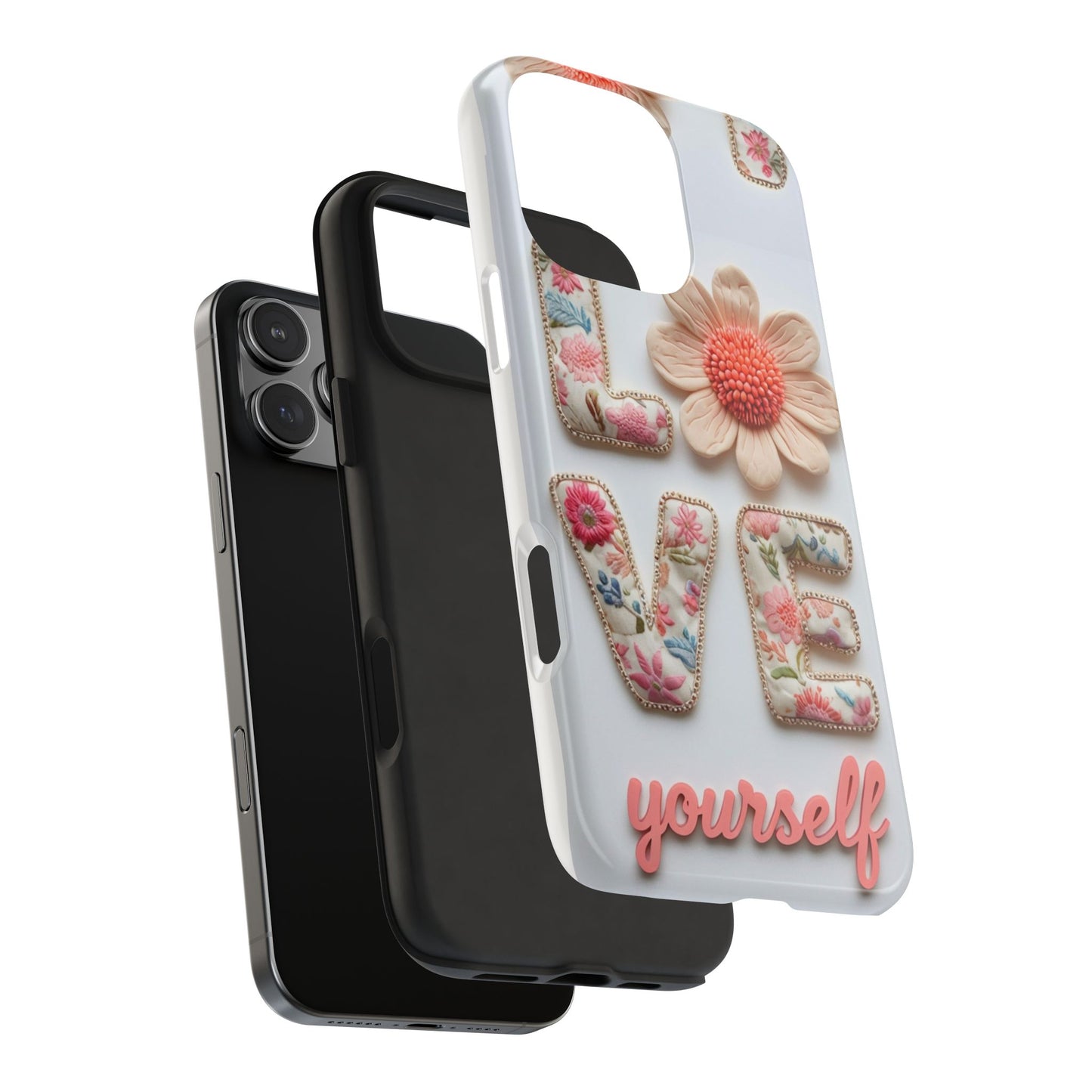 Floral 'Love Yourself' Tough Phone Case