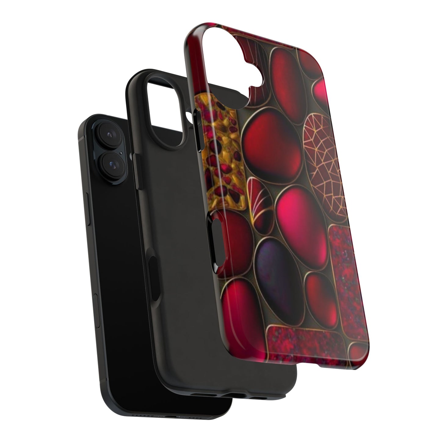 🔴 Tough Phone Cases – Red Stones Design for iPhone & Android – Durable Protection & Stylish Look