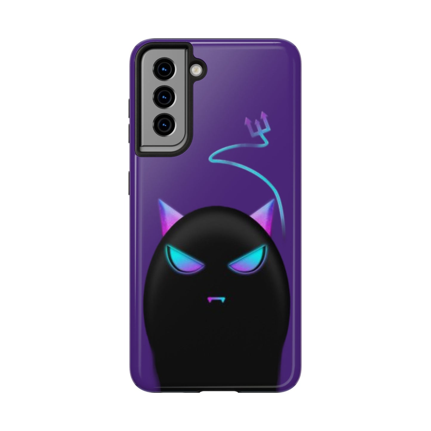 Demonic Cat Tough Phone Case - Cute & Edgy Phone Protection for Cat Lovers