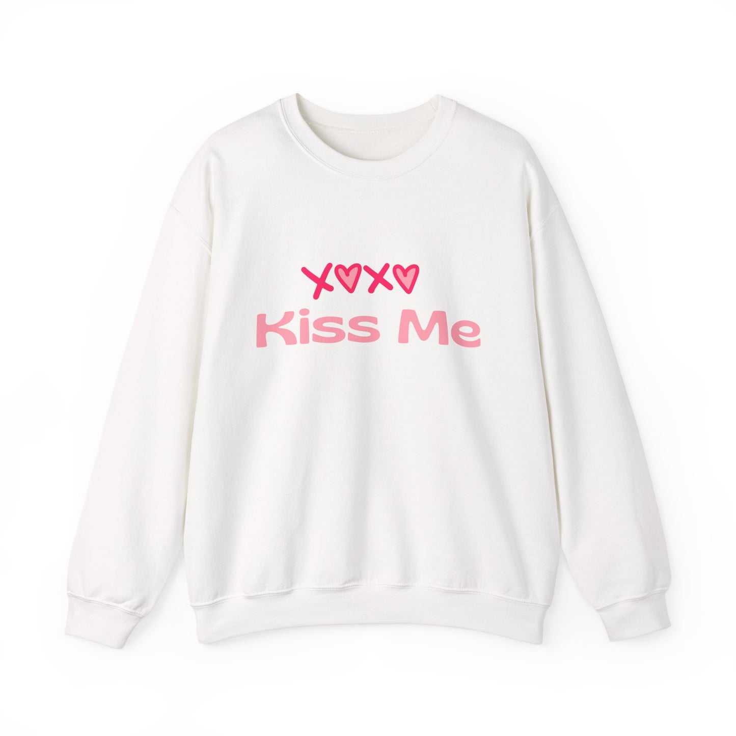 Kiss Me Heavy Blend Sweatshirt – Cute Gift for Women | Cozy & Romantic Pullover