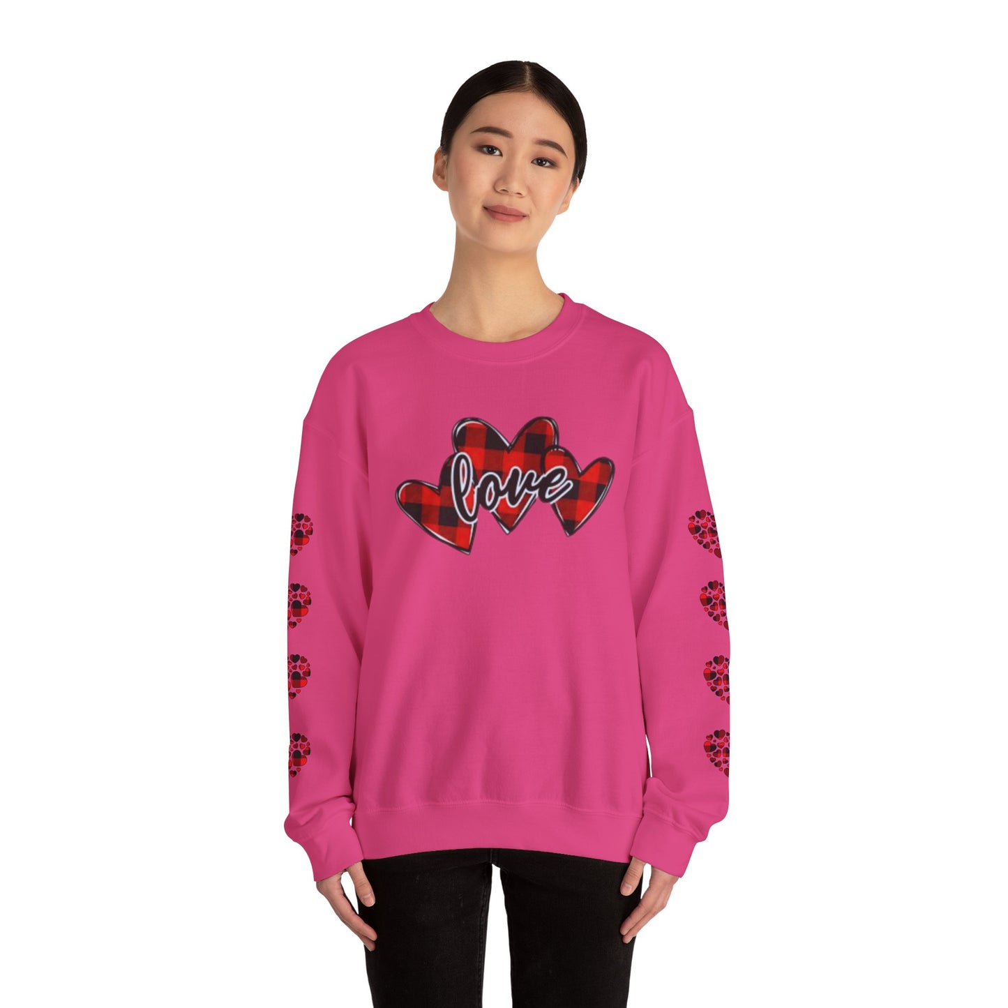 Pearl White Hearts Sweatshirt for Women – Romantic Cozy Love-Inspired Pullover