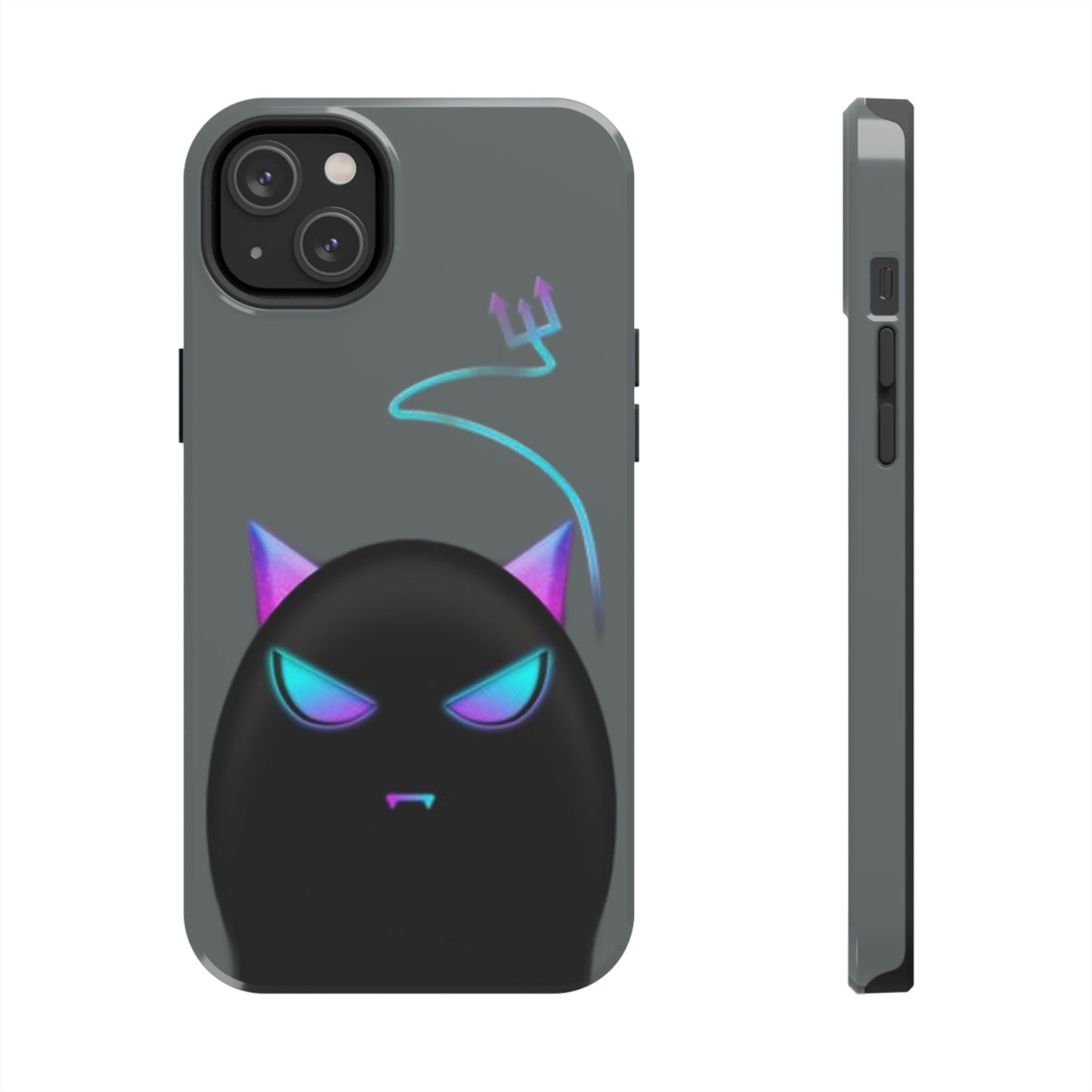 Demonic Cat Tough Phone Case - Cute & Edgy Phone Protection for Cat Lovers