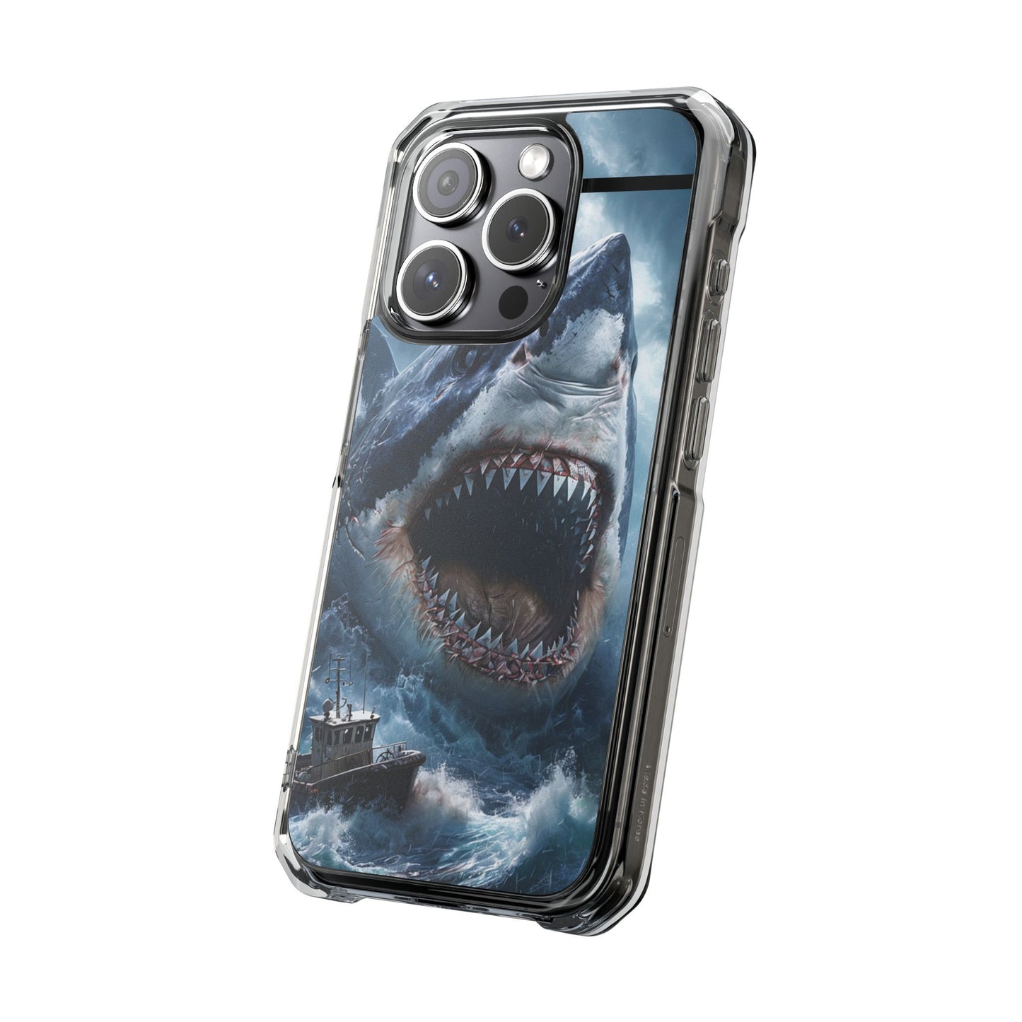 Shark Attack Magnetic Clear Impact Case – Ocean Adventure Phone Cover