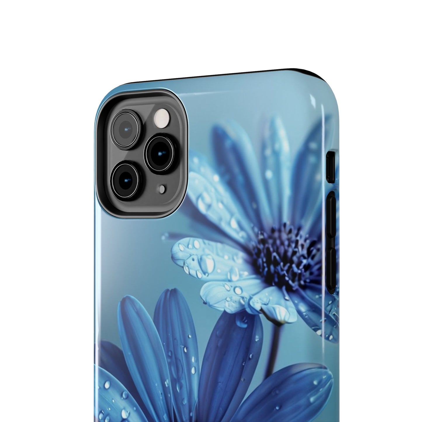 Blue Floral Tough Phone Case - Durable & Stylish Protection