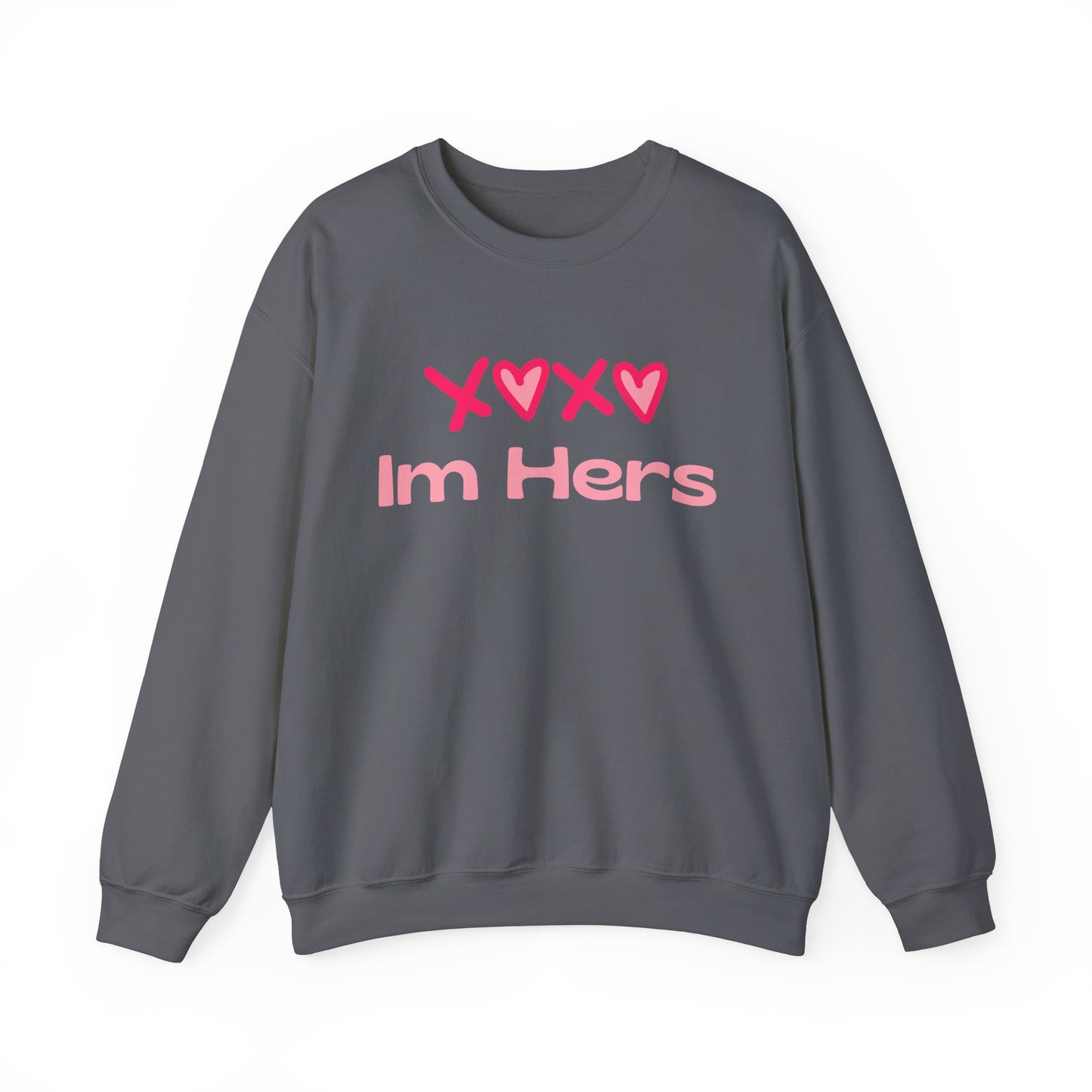 "XOXO ‘I’m His’ Crewneck Sweatshirt – Romantic Unisex Pullover | Cozy Valentine’s Day & Everyday Love Apparel"
