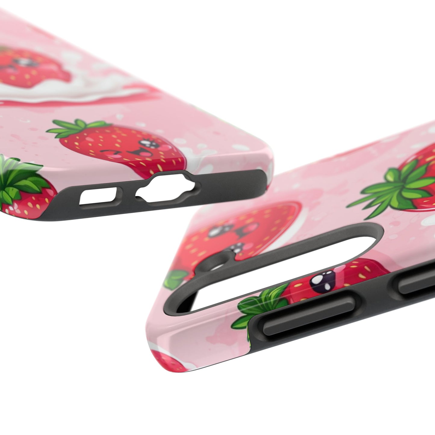 Kawaii Strawberry Tough Phone Case - Cute & Durable Protection