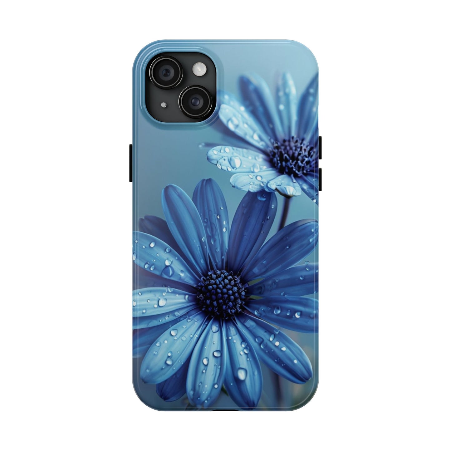 Blue Floral Tough Phone Case - Durable & Stylish Protection