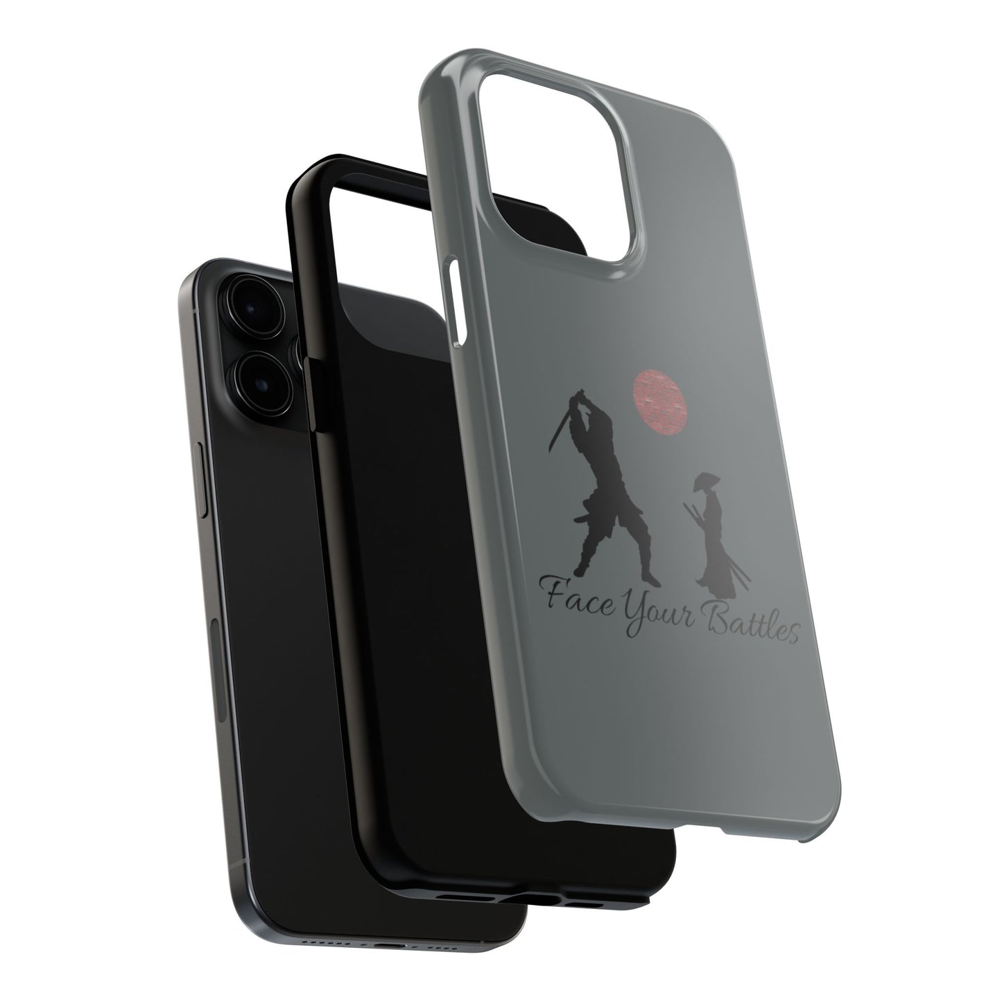 Phone case- Face Your Battles Tough Phone Case - Durable Protection