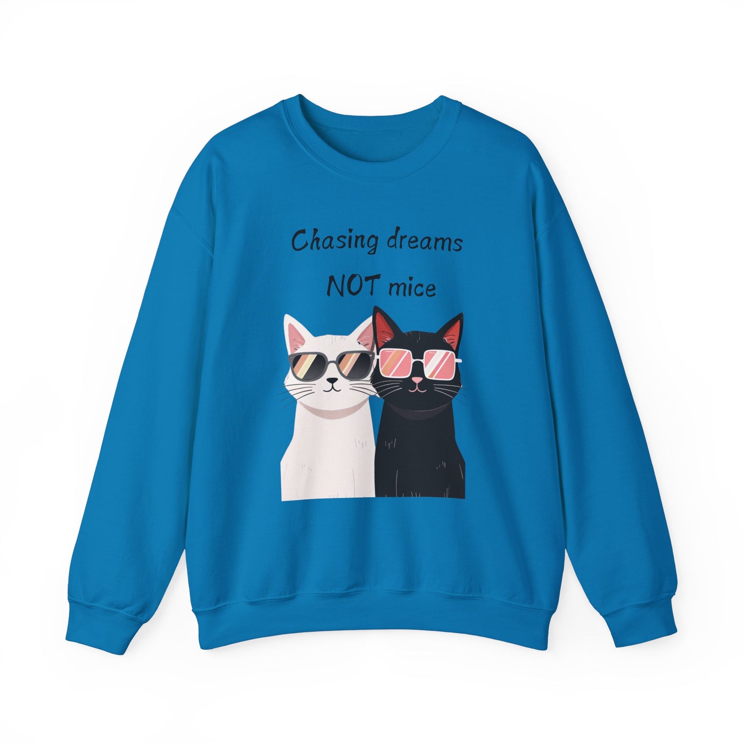 Dusty Lilac Chasing Dreams Cat-Lover Sweater for Men & Women – Whiskered Motivation Style