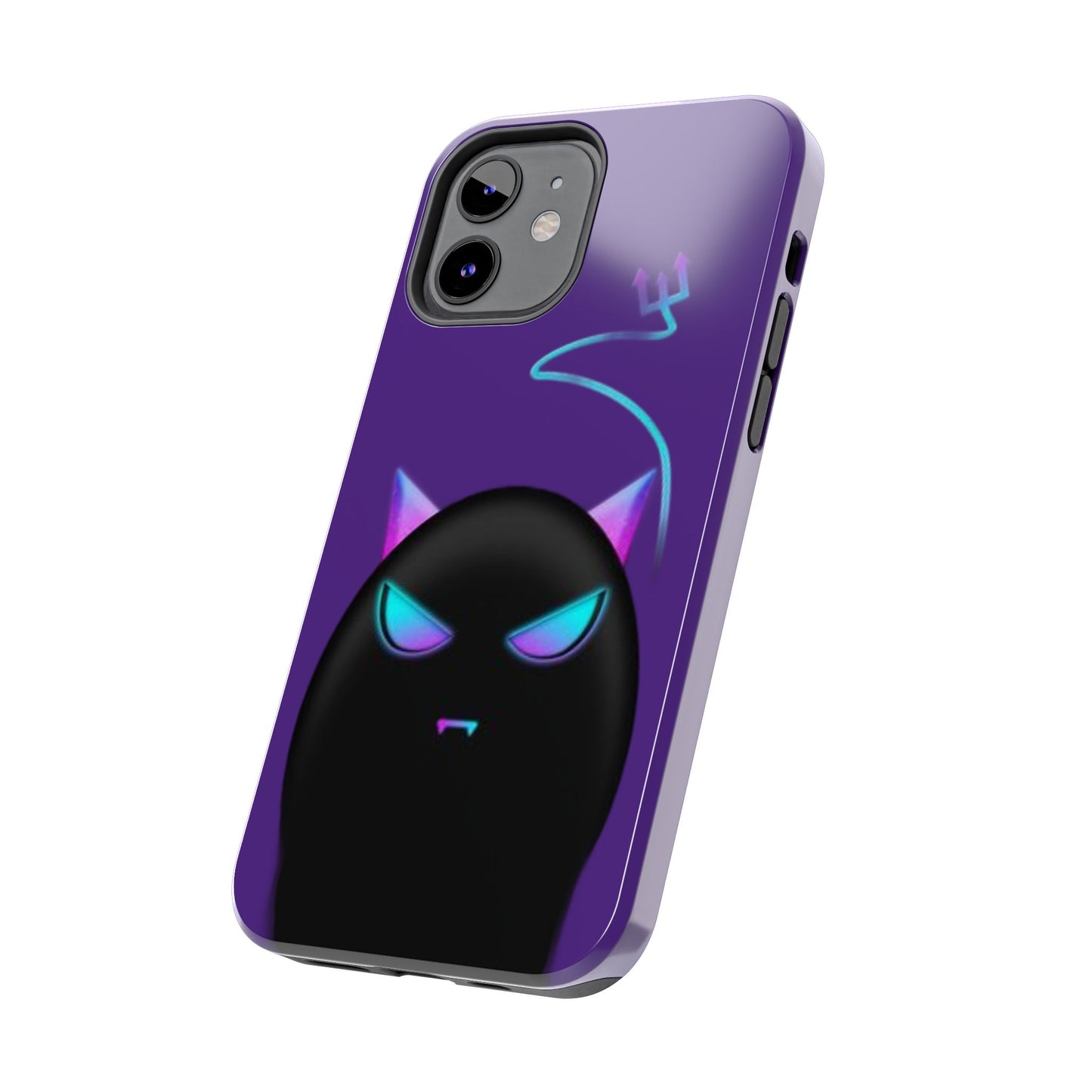 Demonic Cat Tough Phone Case - Cute & Edgy Phone Protection for Cat Lovers