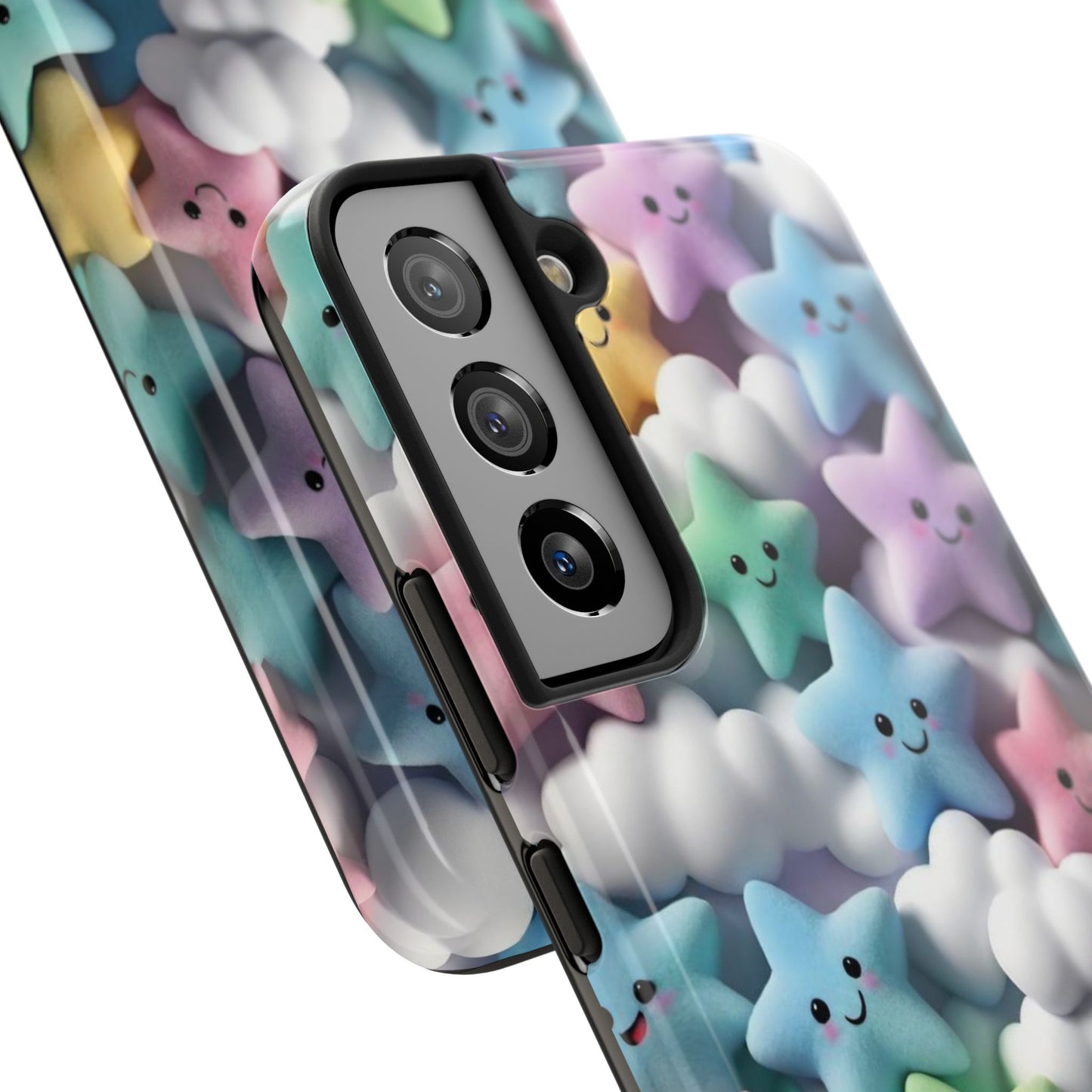 "Kawaii Starry Sky Phone Case – Tough & Durable Protection with Cute Cloud Design for iPhone & Android"
