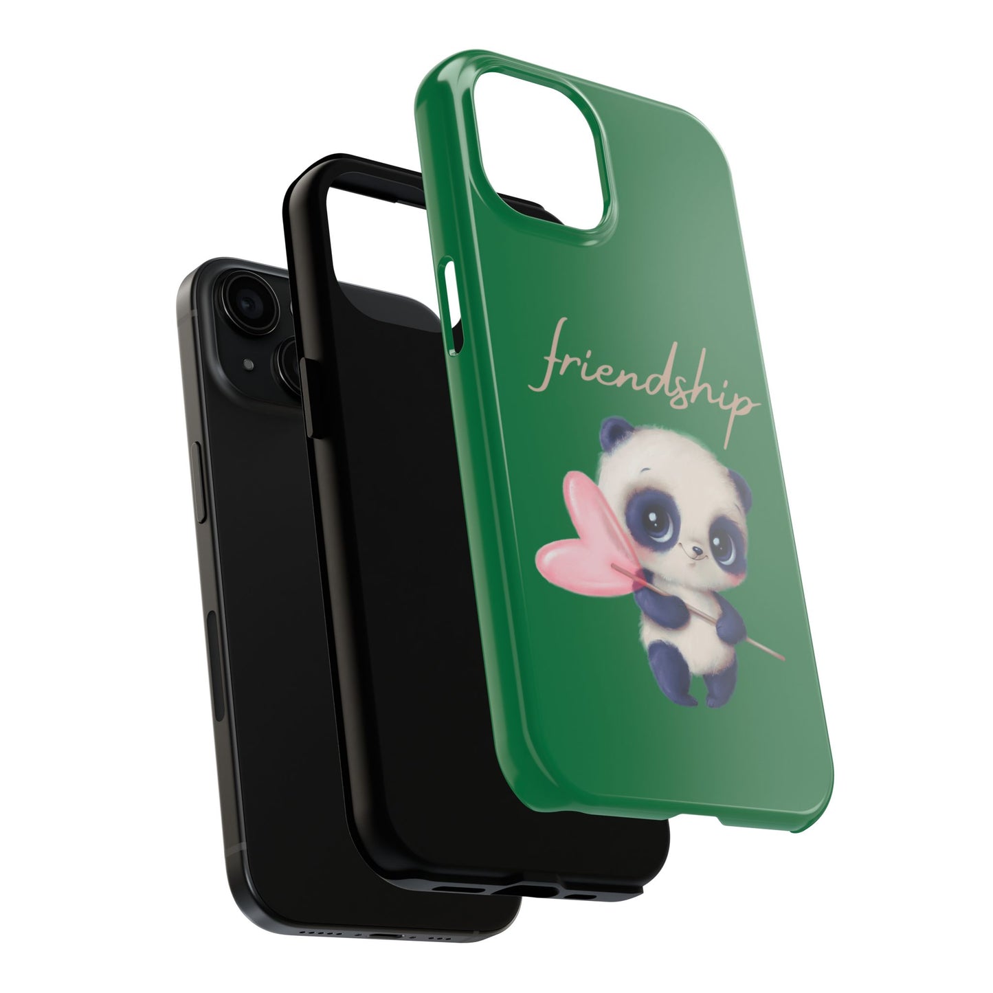 Phone case- Cute Panda Friendship Tough Phone Case - Durable Protection