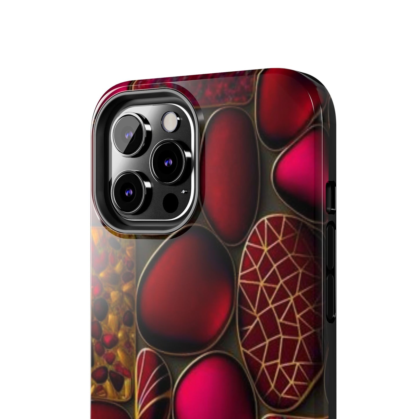 🔴 Tough Phone Cases – Red Stones Design for iPhone & Android – Durable Protection & Stylish Look