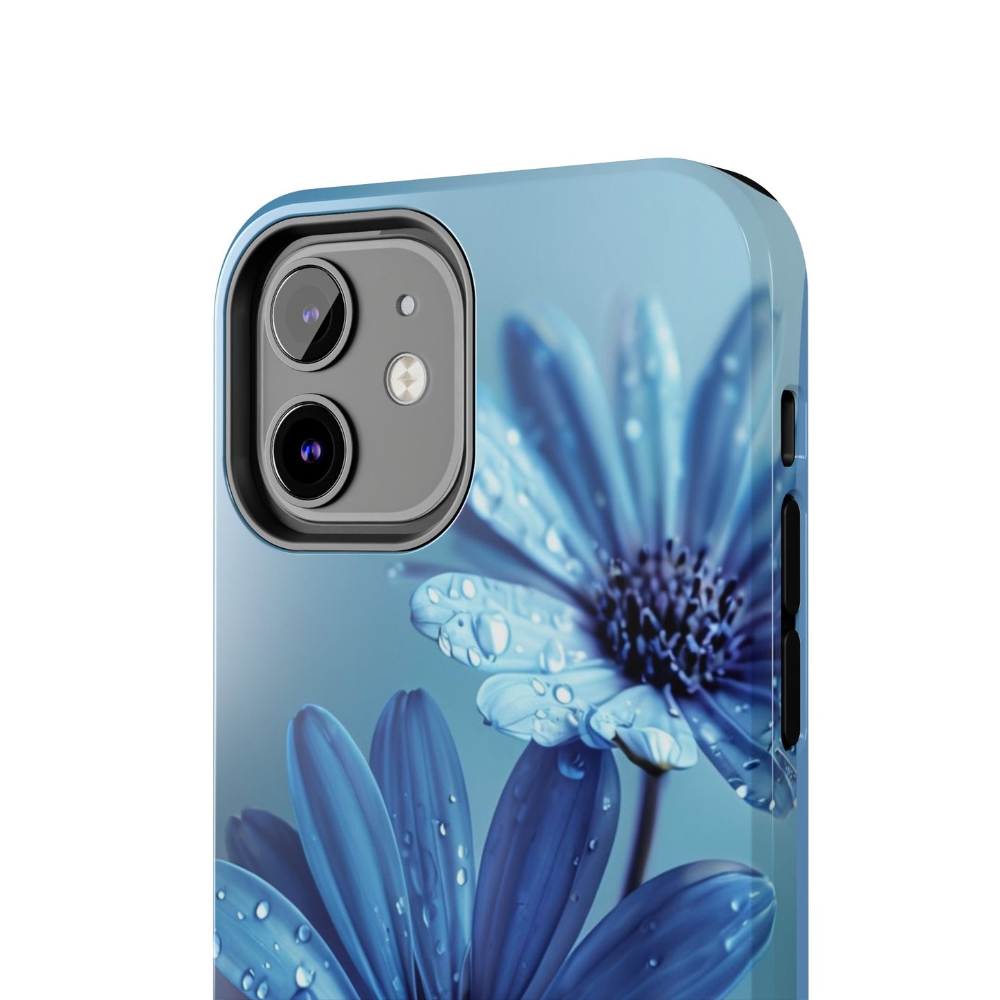 Blue Floral Tough Phone Case - Durable & Stylish Protection