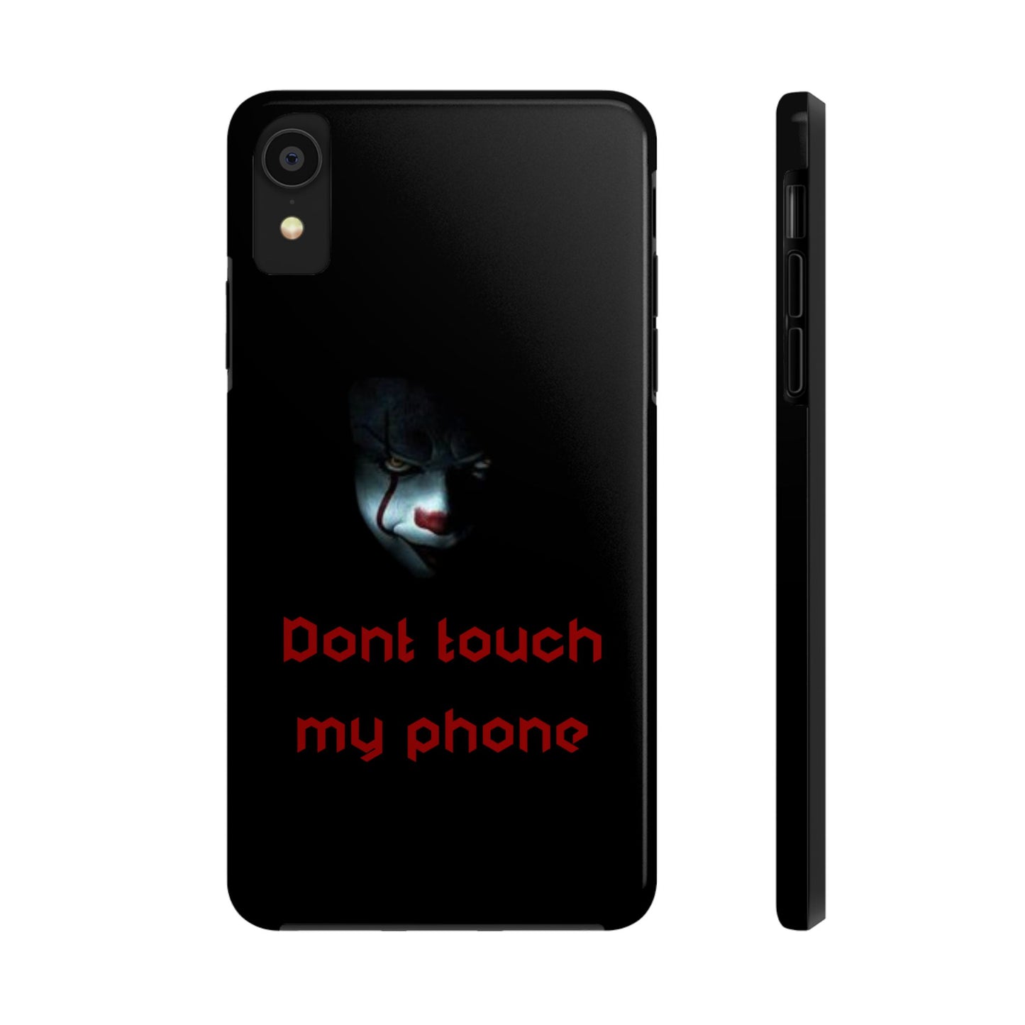 🤡 Creepy Clown Tough Phone Case – "Don’t Touch My Phone" Design for iPhone & Android