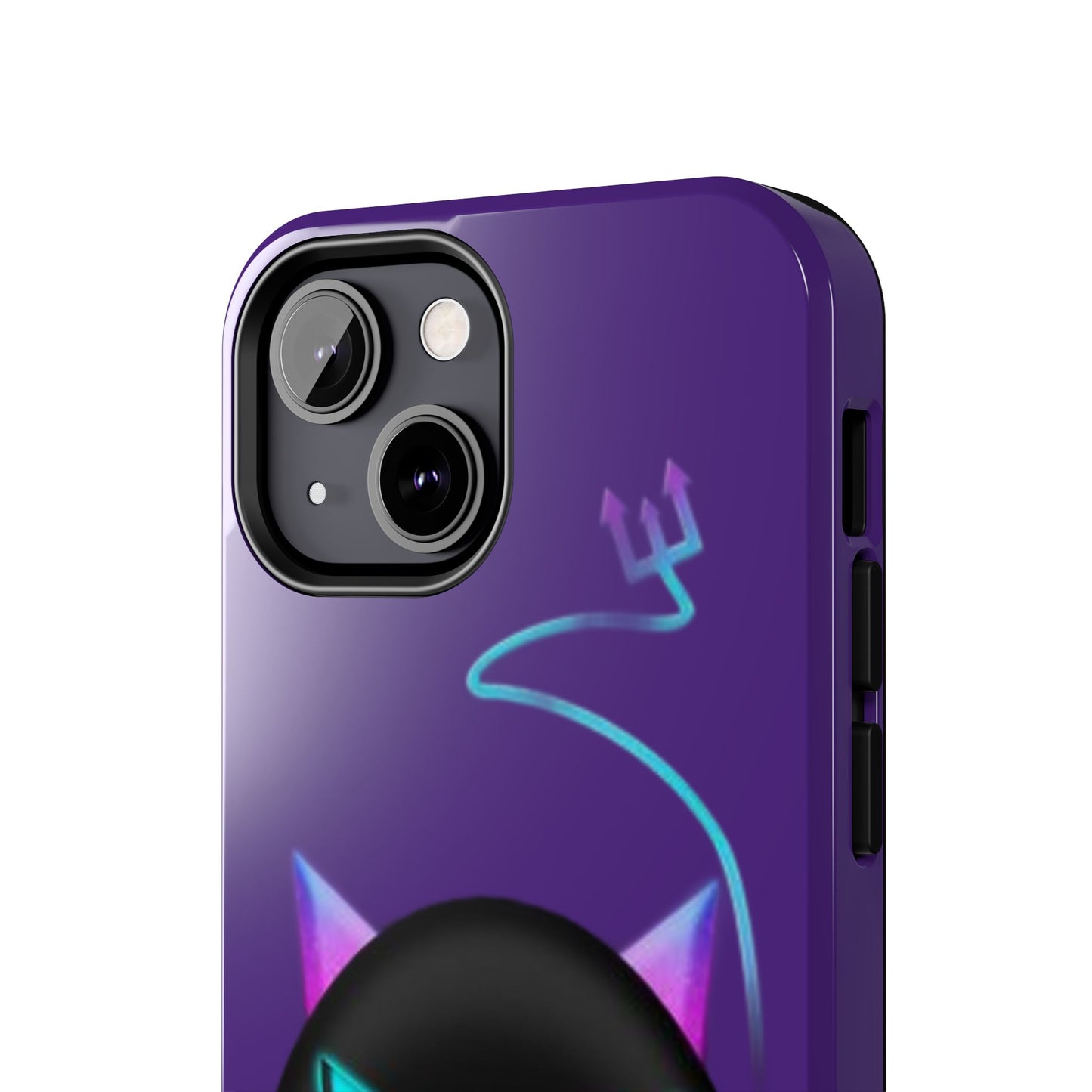 Demonic Cat Tough Phone Case - Cute & Edgy Phone Protection for Cat Lovers
