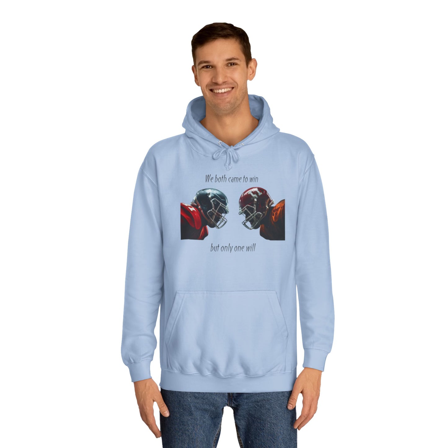 Steel Grey NFL Men’s Hoodie – "We Came Here to Win" Game Day Football Sweatshirt with Drawstrings & Kangaroo Pocket