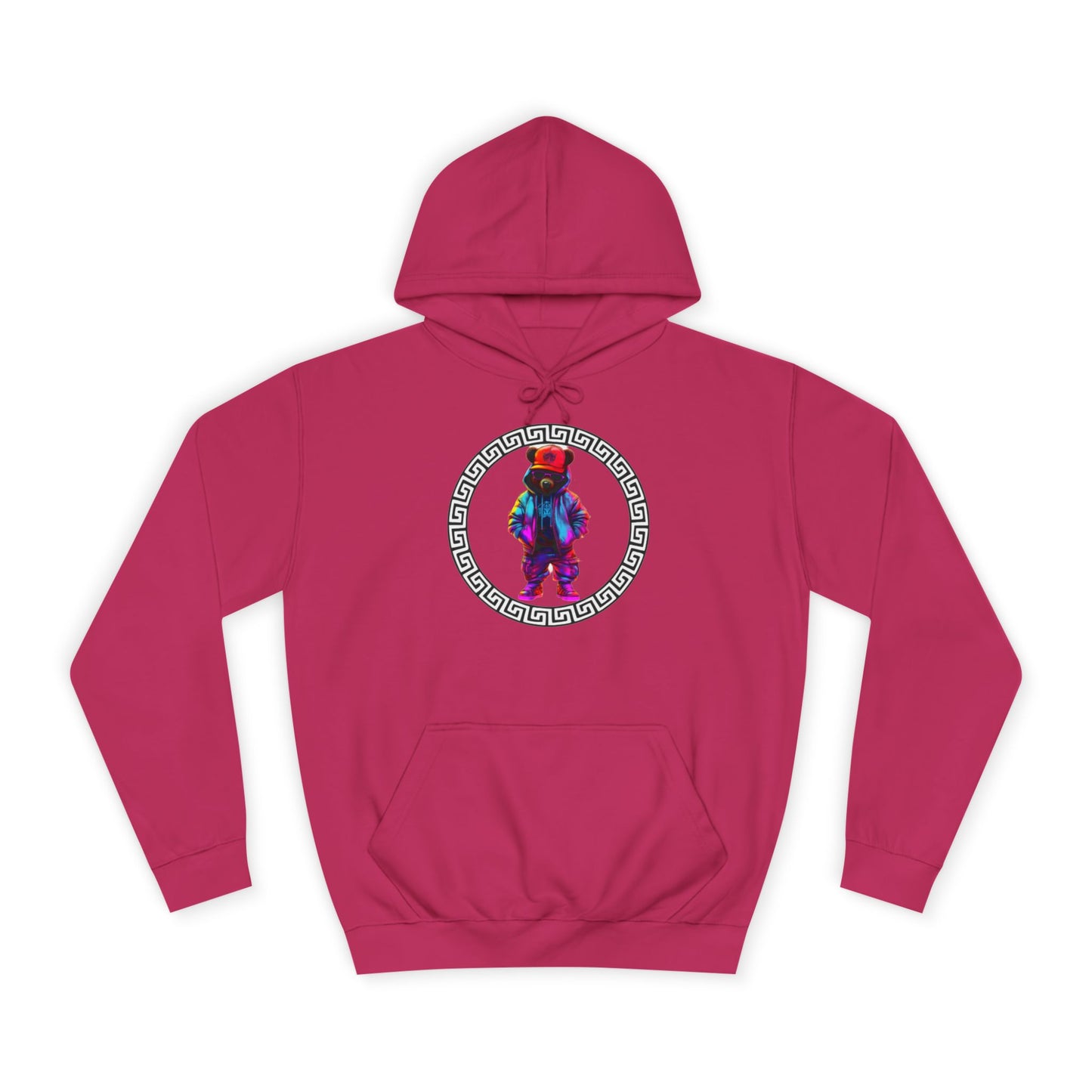 Cosmic Tie-Dye Bear Graphic Sweater – Vibrant Streetwear Pullover