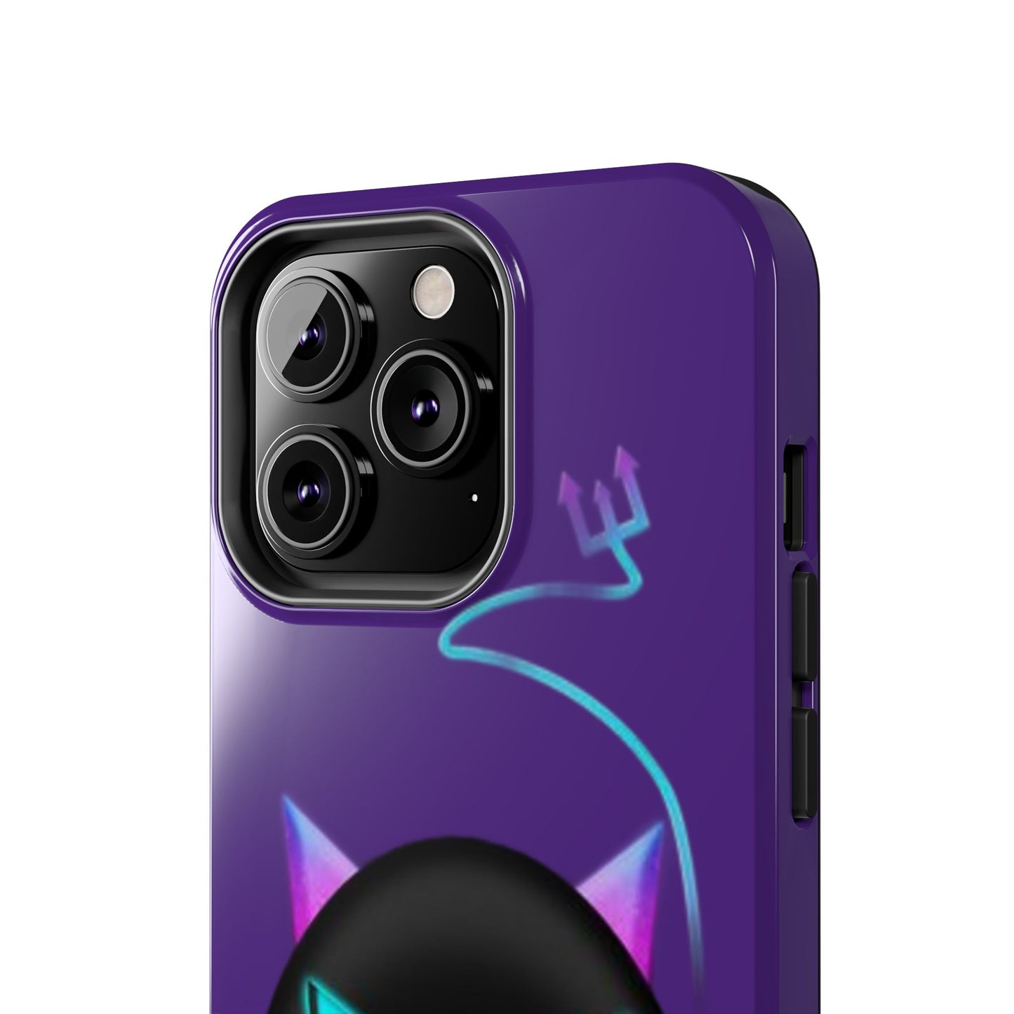 Demonic Cat Tough Phone Case - Cute & Edgy Phone Protection for Cat Lovers