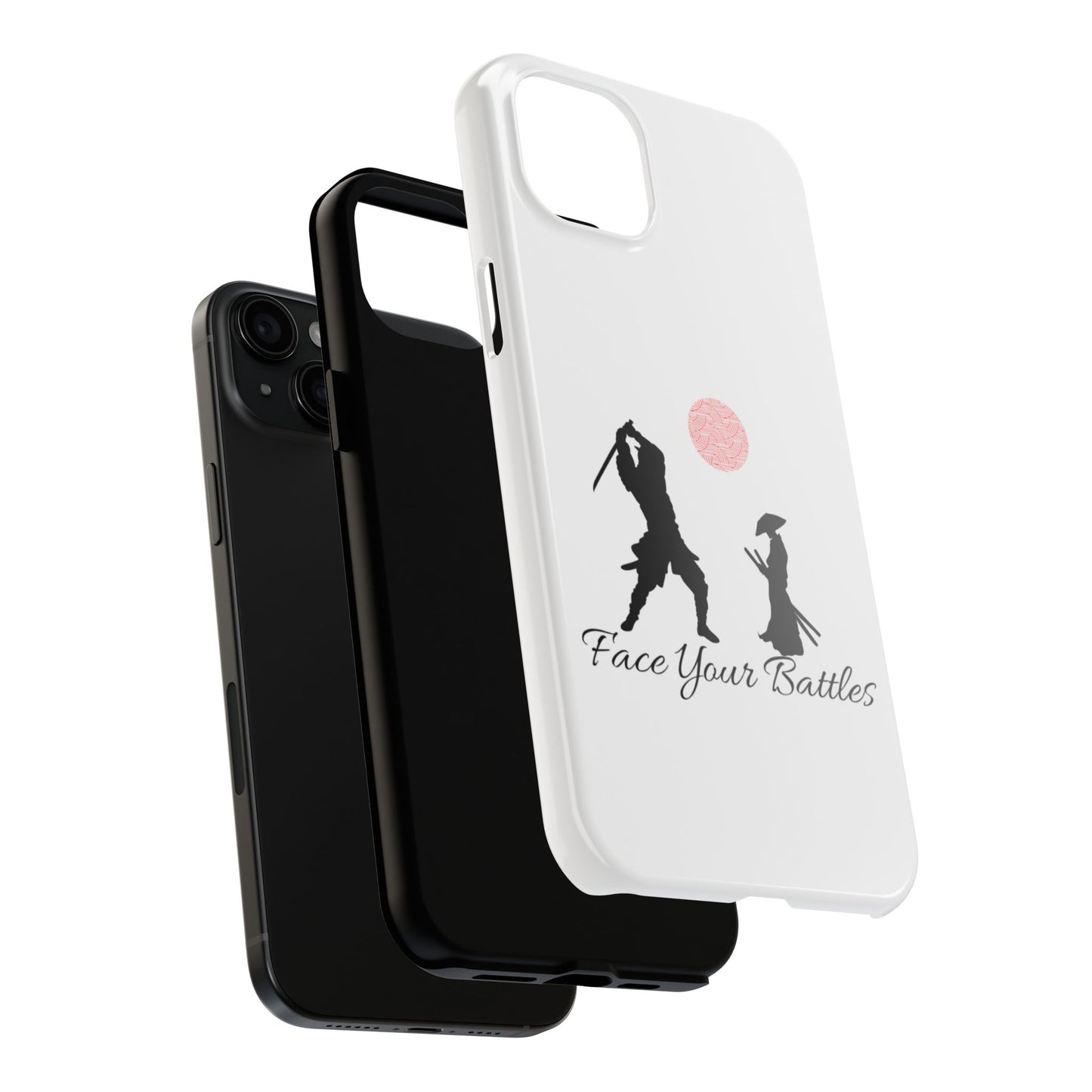 Phone case- Face Your Battles Tough Phone Case - Durable Protection