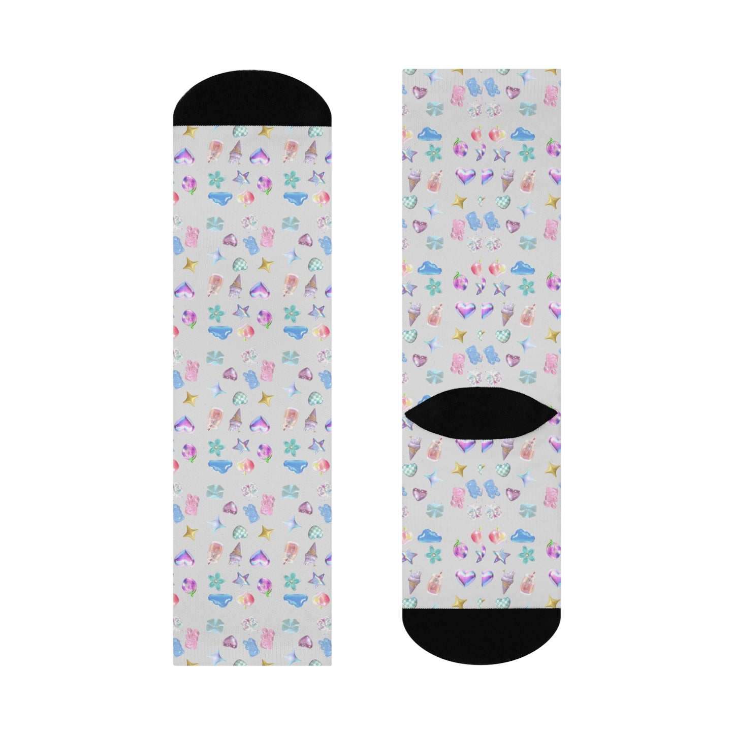Cushioned Crew Socks- Cute Emojis